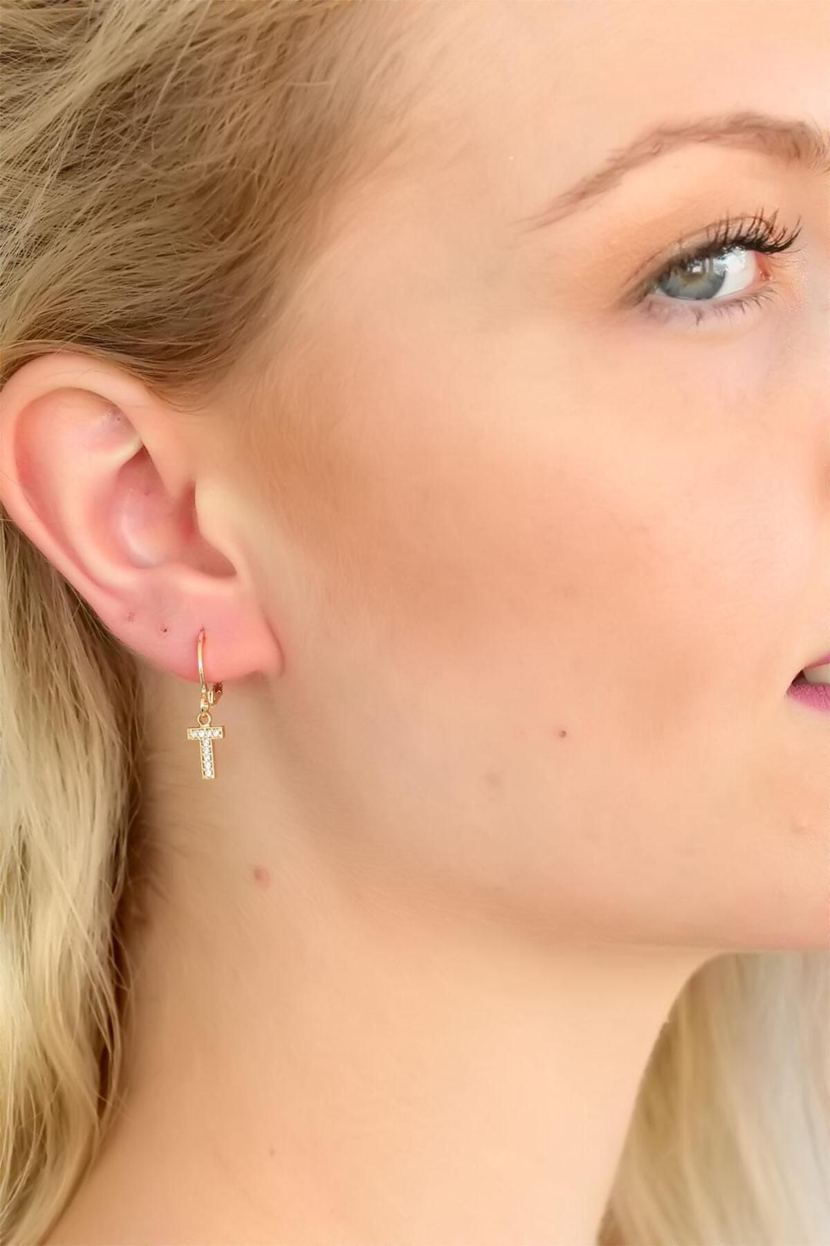 FASHIONLINE T Harf Küpe