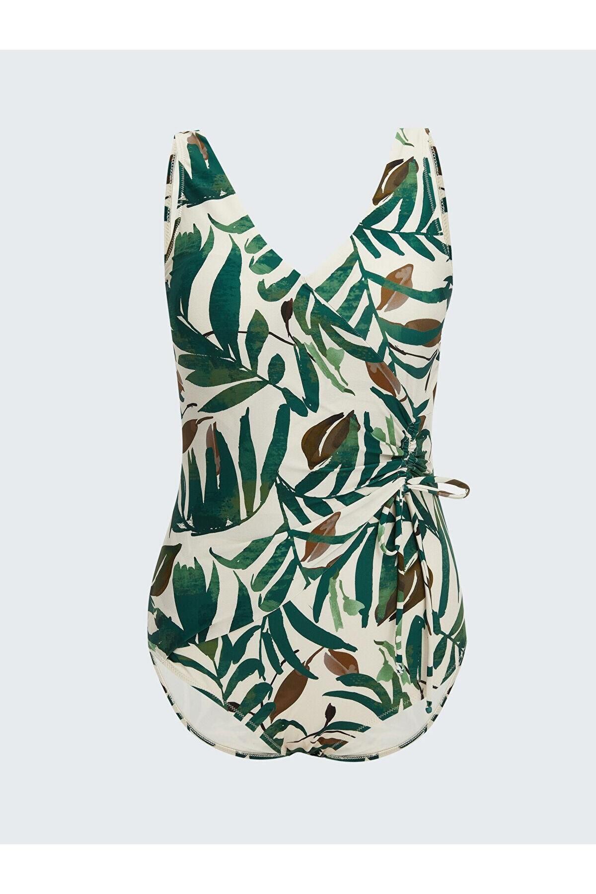 LC Waikiki LCW DREAM V Yaka Çiçekli Kadın Mayo (S5)