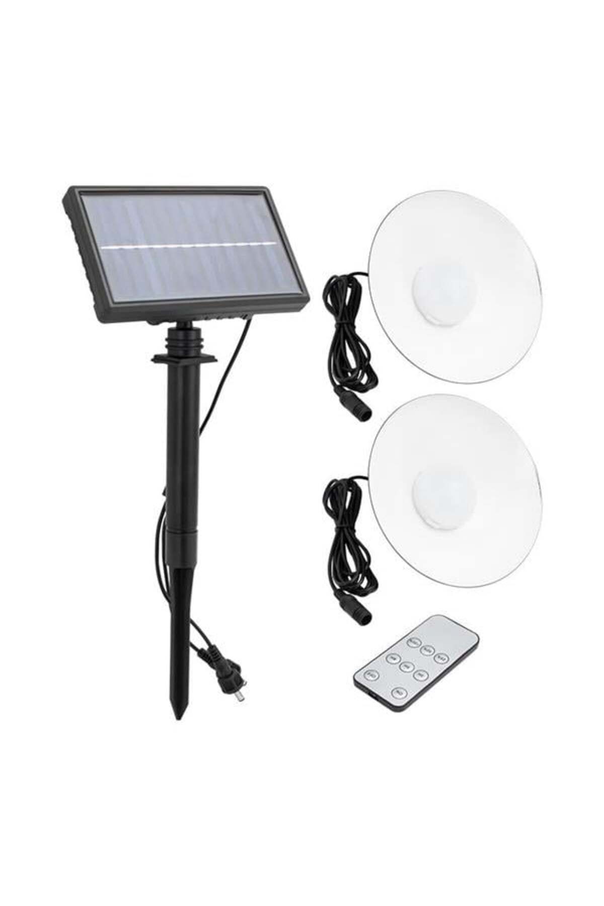 robotrend Powermaster Xf-707-2 Kumandalı Solar Panelli 2 Power Ledli Çiftli Projektör Lambası Xf-707-2