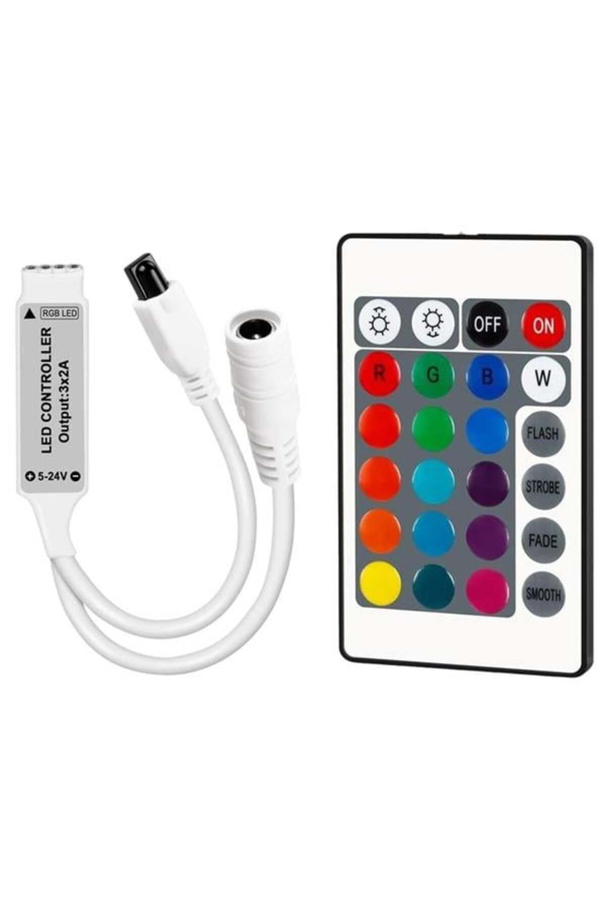 robotrend Powermaster 5-12-24 Volt 3X2 Amper Mini 24 Tuşlu Led Rgb Kontrol Cihazı