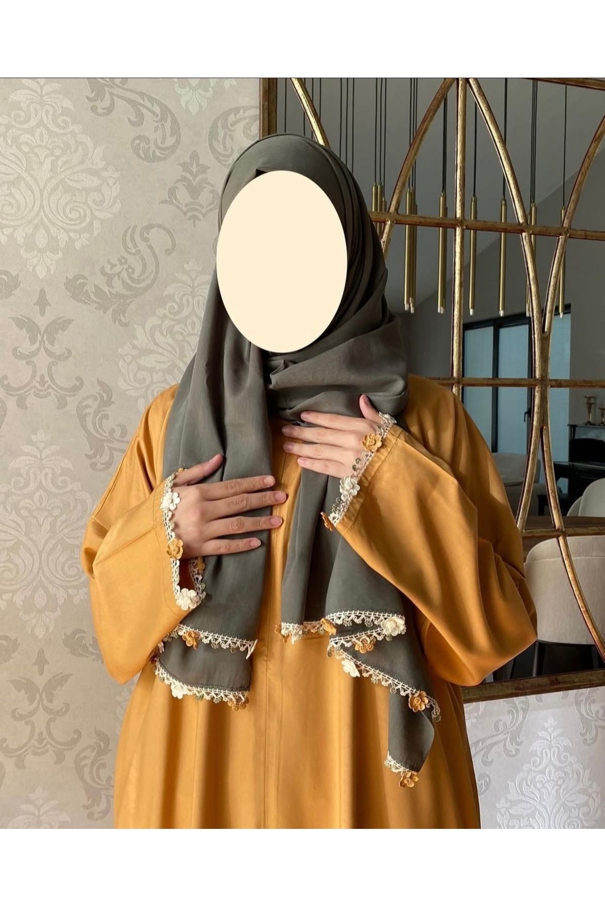 Nimet Abla Butik El işlemeli namaz elbise takımı