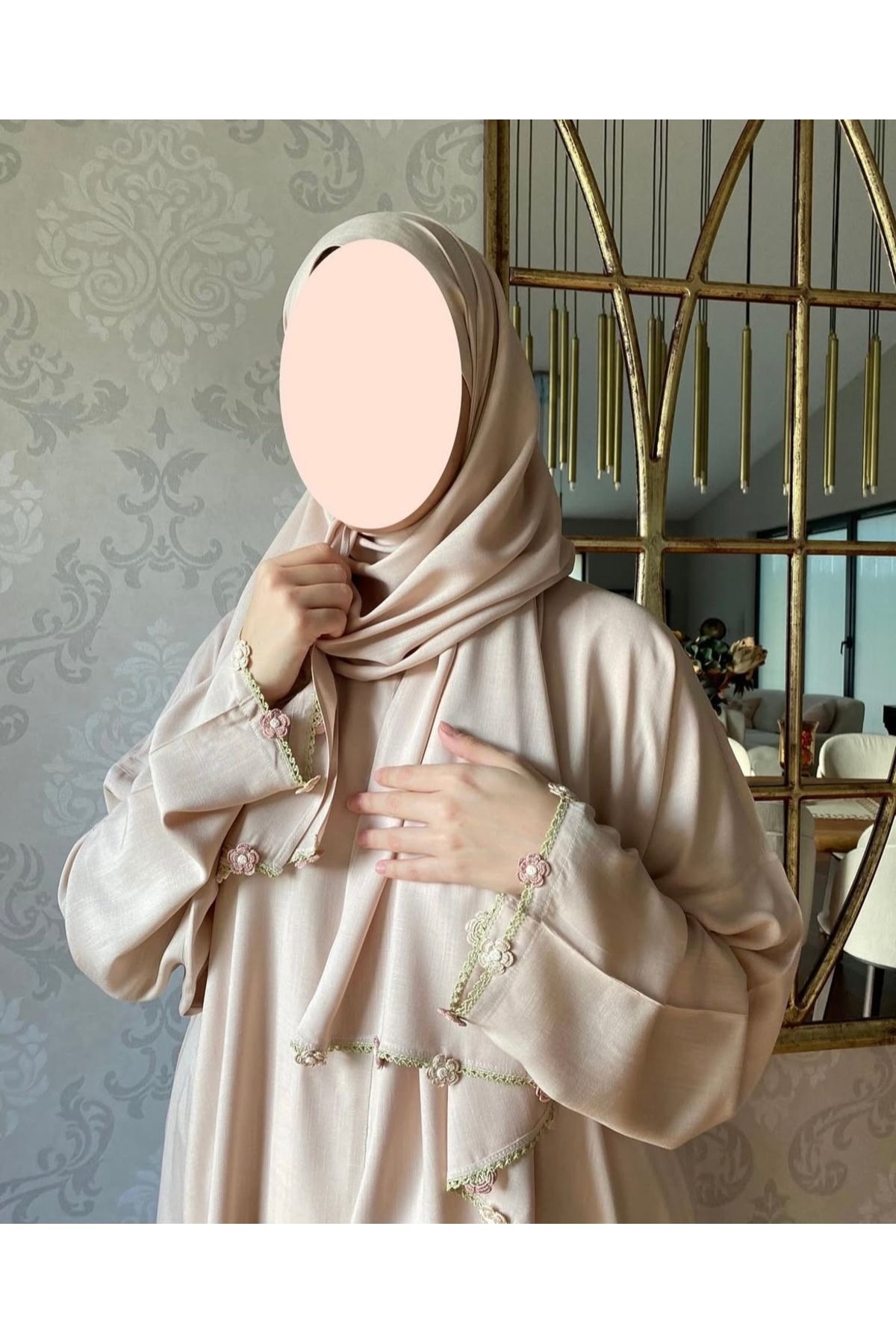 Nimet Abla Butik El işlemeli namaz elbise takımı