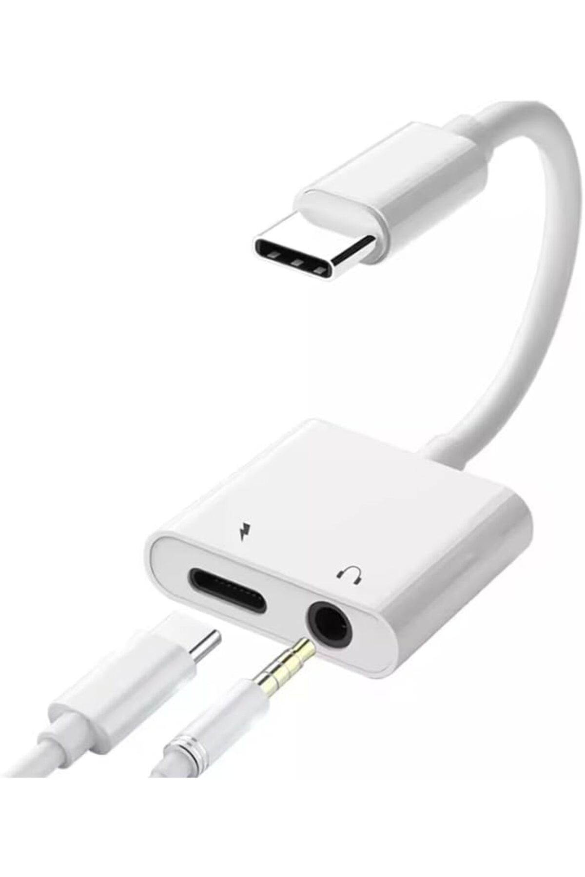 DERİK KADROĞLU Type-C to 3.5mm Jack Kulaklık Çevirici Kablosu USB C Ses Aux Kablosu Ses Adaptörü Kula