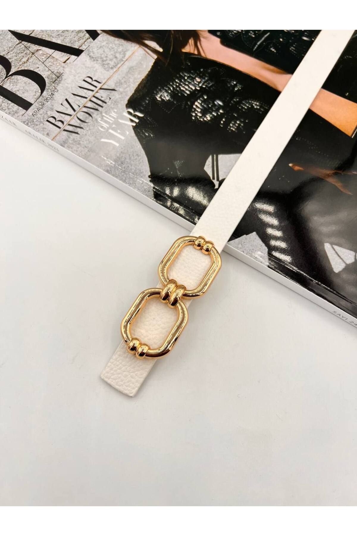 NOİR LUXE Pimli Kadın Kemer Pantolon Kemeri Elbise Kemeri Gömlek Kemeri Ceket Kemeri