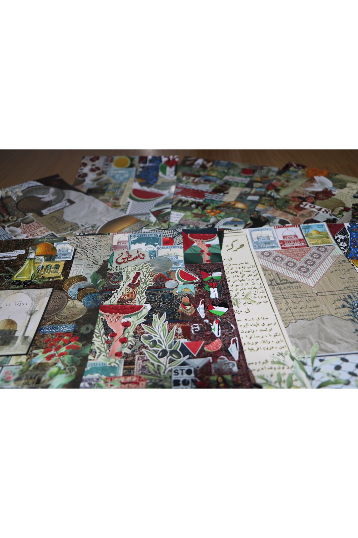 MirayDesign FİLİSTİN TEMALI 8'Lİ YAPIŞKANLI SCRAPBOOK SETİ