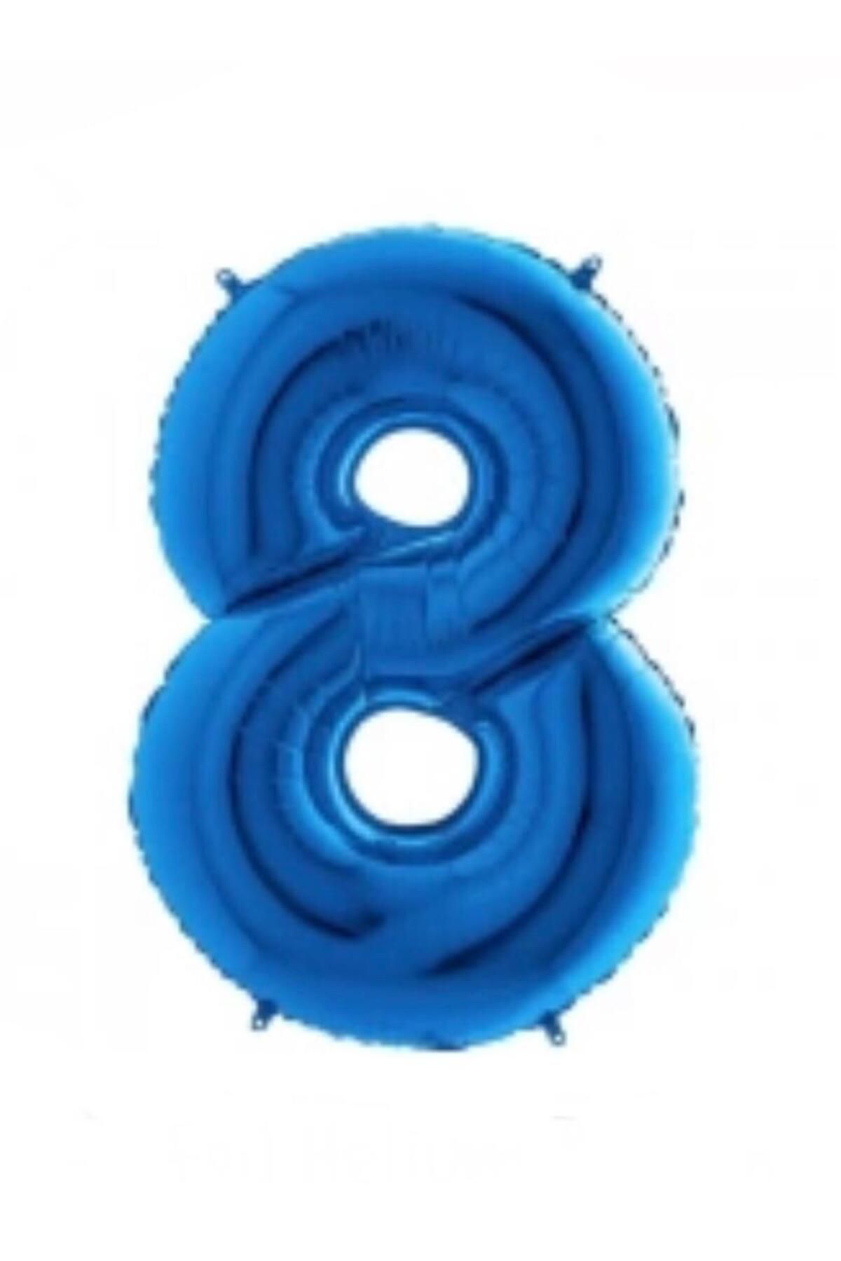 MİNAY 8 RAKAM FOLYO BALON KOYU MAVİ RENK 40" 100cm