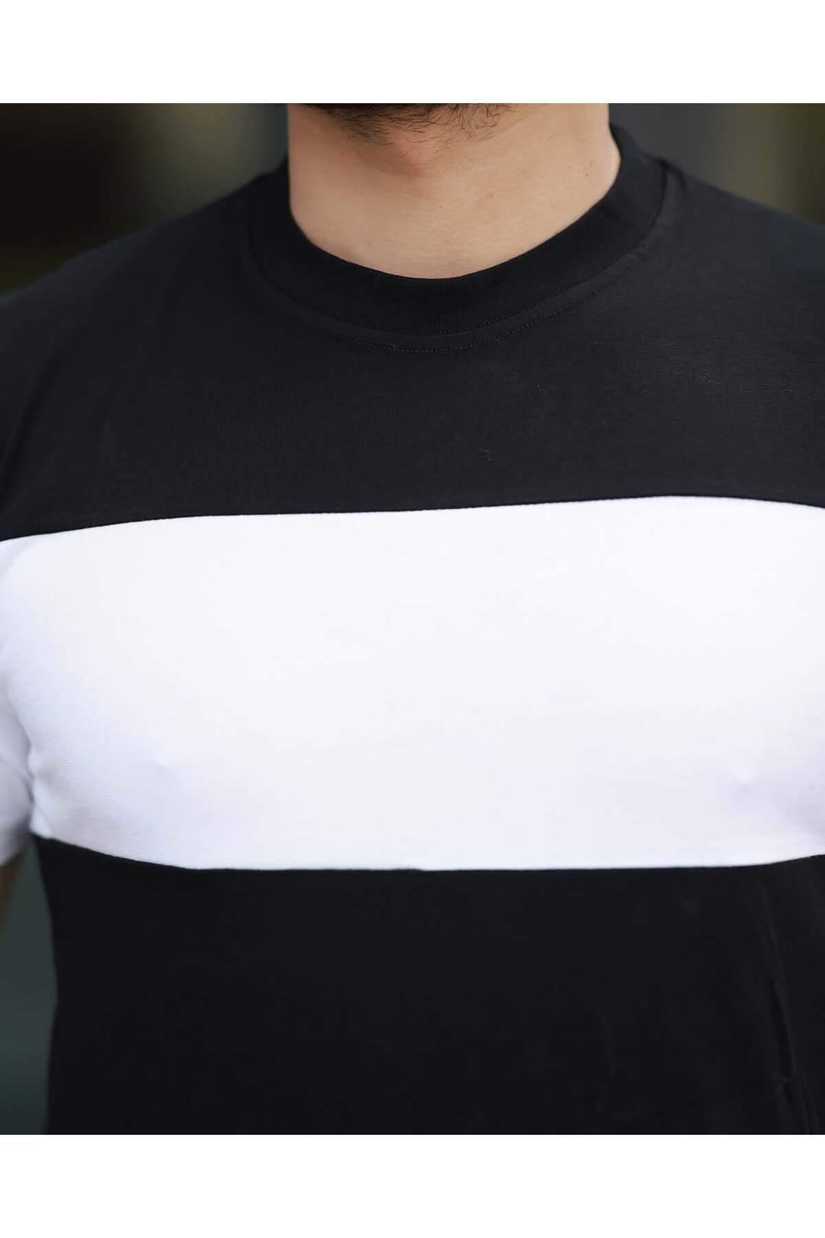 Liberto Erkek 20/1 Parçalı Oversize Bisiklet Yaka Tişört - Sokak Stili Rahat Kalıp