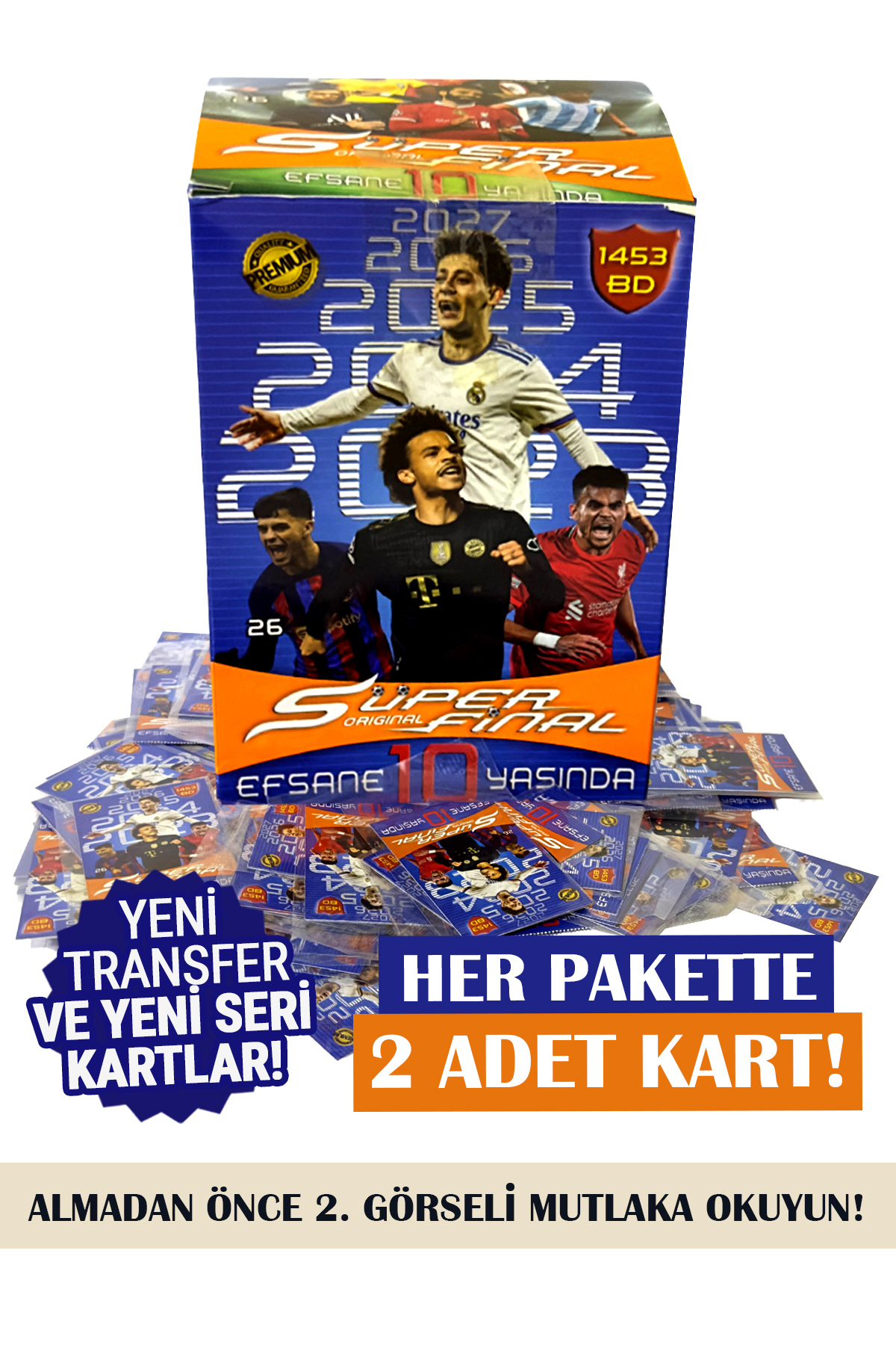 AKSAN Süper Final Futbolcu Kartları 200 Adet 400 Kart 2022 Futbol Oyun Kartları fotoğrafı 3 (önizleme)