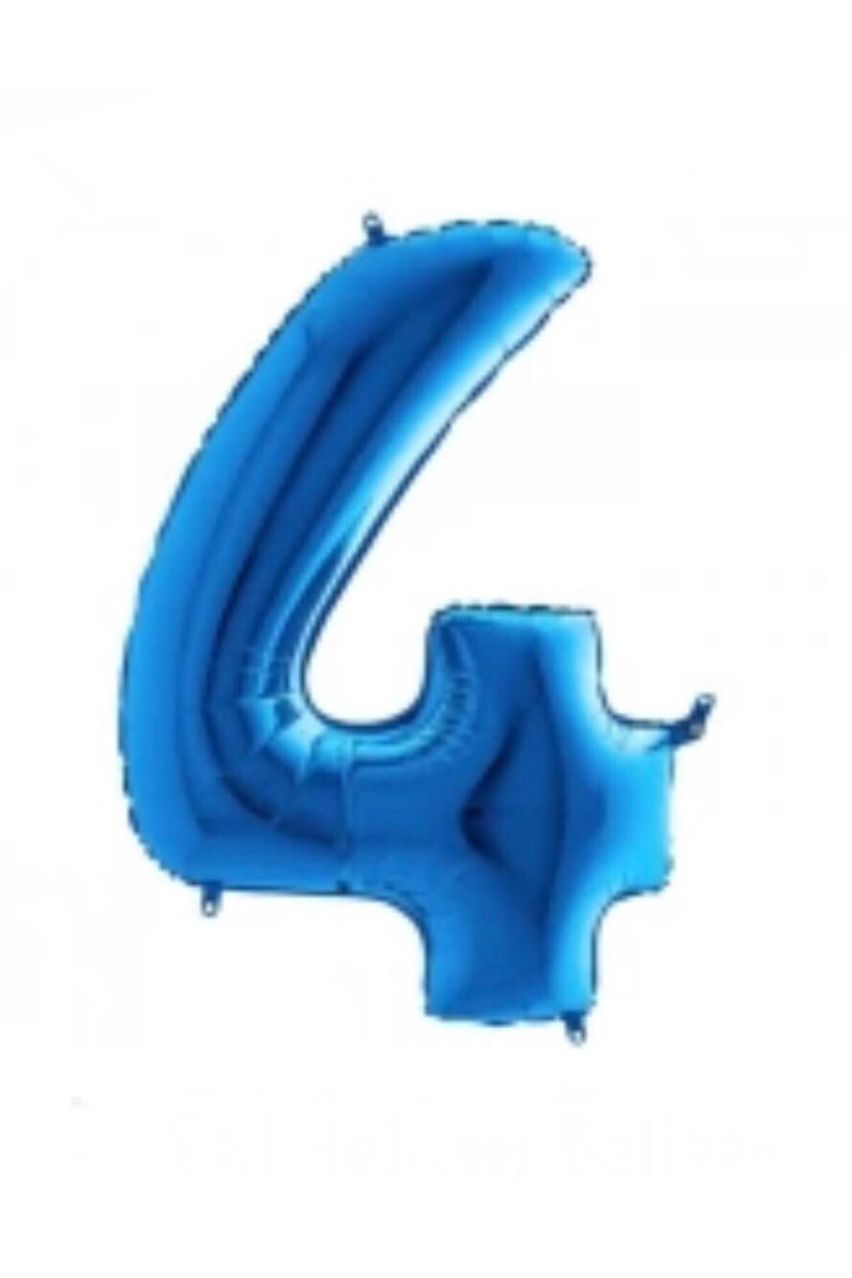 MİNAY 4 RAKAM FOLYO BALON KOYU MAVİ RENK 40" 100cm