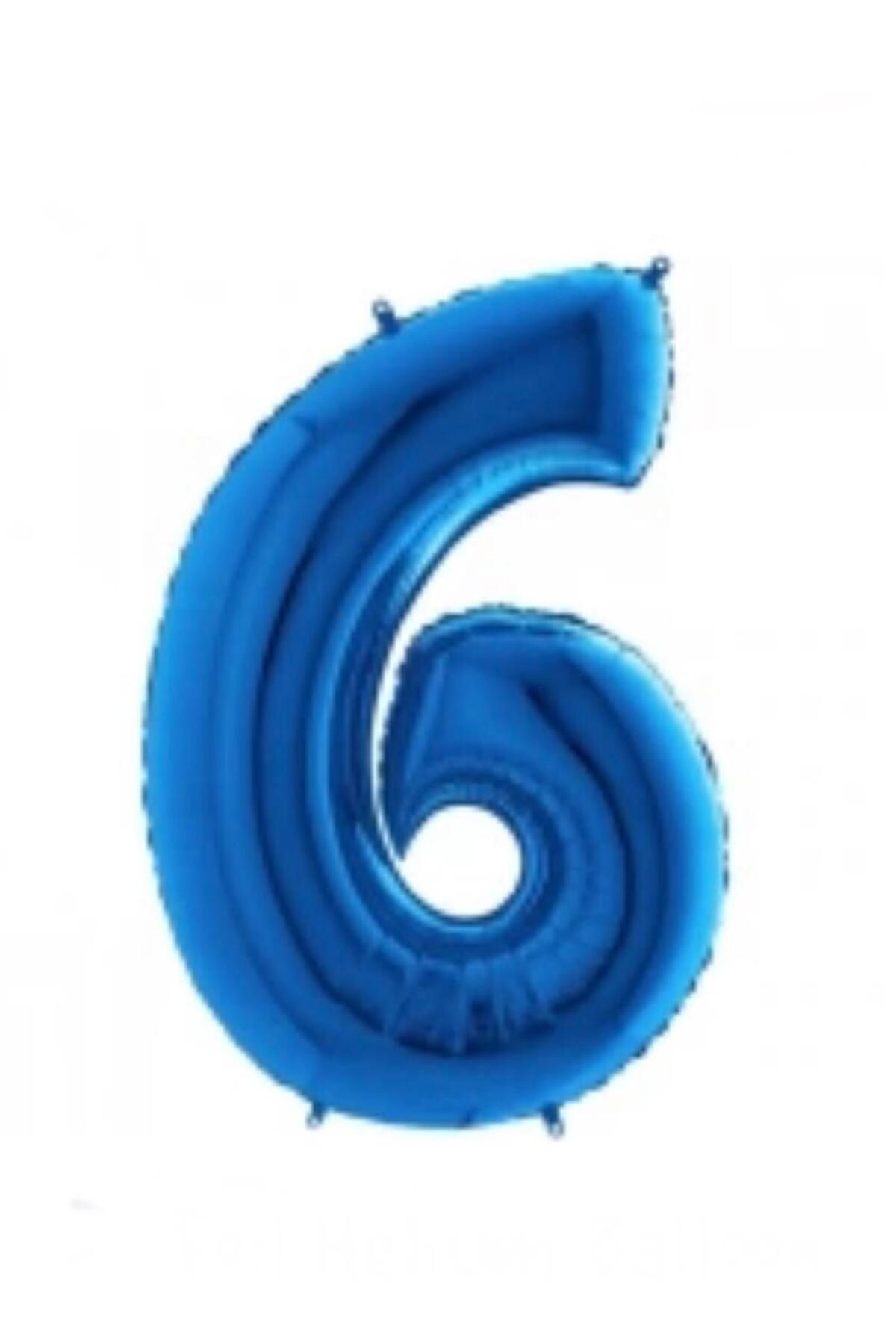 MİNAY 6 RAKAM FOLYO BALON KOYU MAVİ RENK 40" 100cm