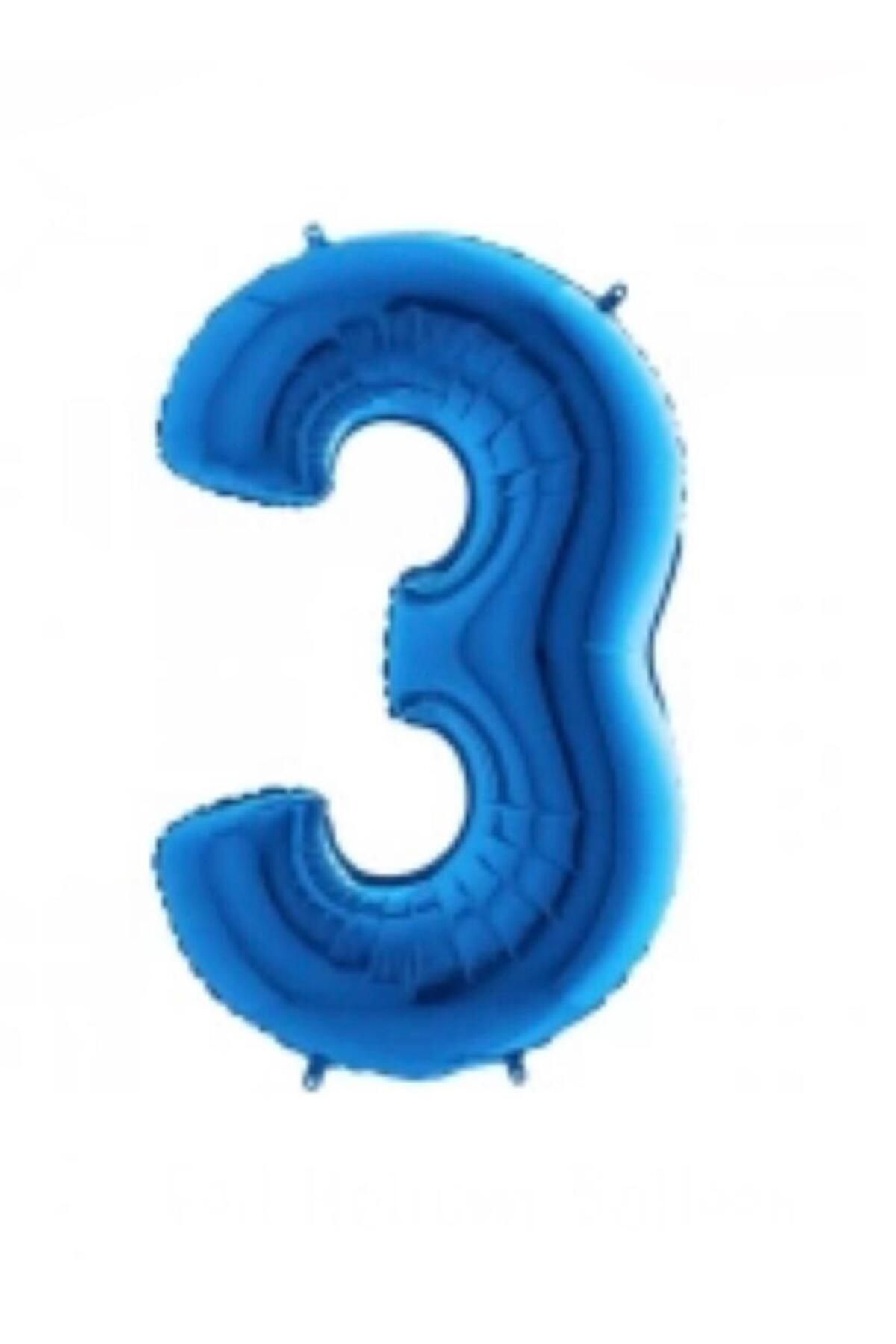 MİNAY 3 RAKAM FOLYO BALON KOYU MAVİ RENK 40" 100cm