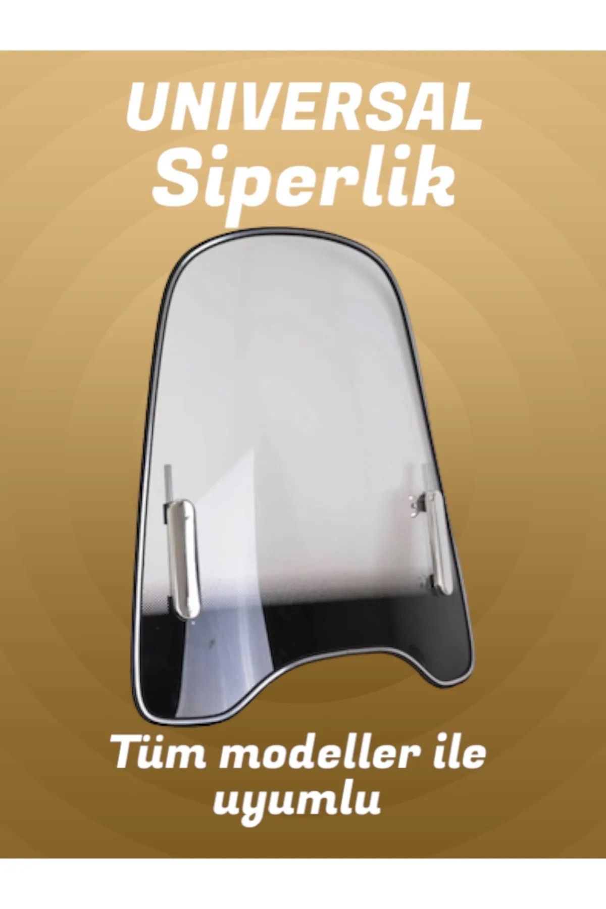 monero MOTO AURA -CB 125 E SİPERLİK CAMI ORTA BOY 3.5MM - EN-40-BOY 43 CM FİTİLLİ