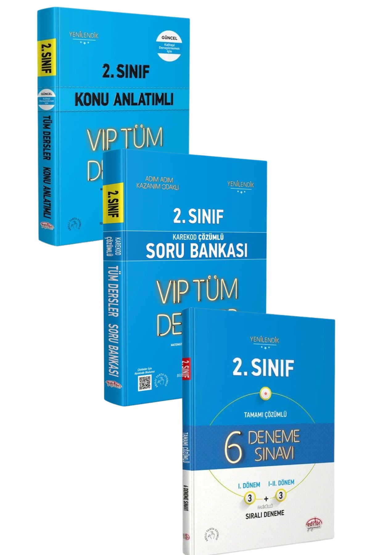 Editör Yayınevi 2. Sınıf VIP Tüm Dersler Konu Anlatımlı+Soru Bankası+Çözümlü 6 Deneme Sınavı Fasiküllü-3 KİTAP-SET