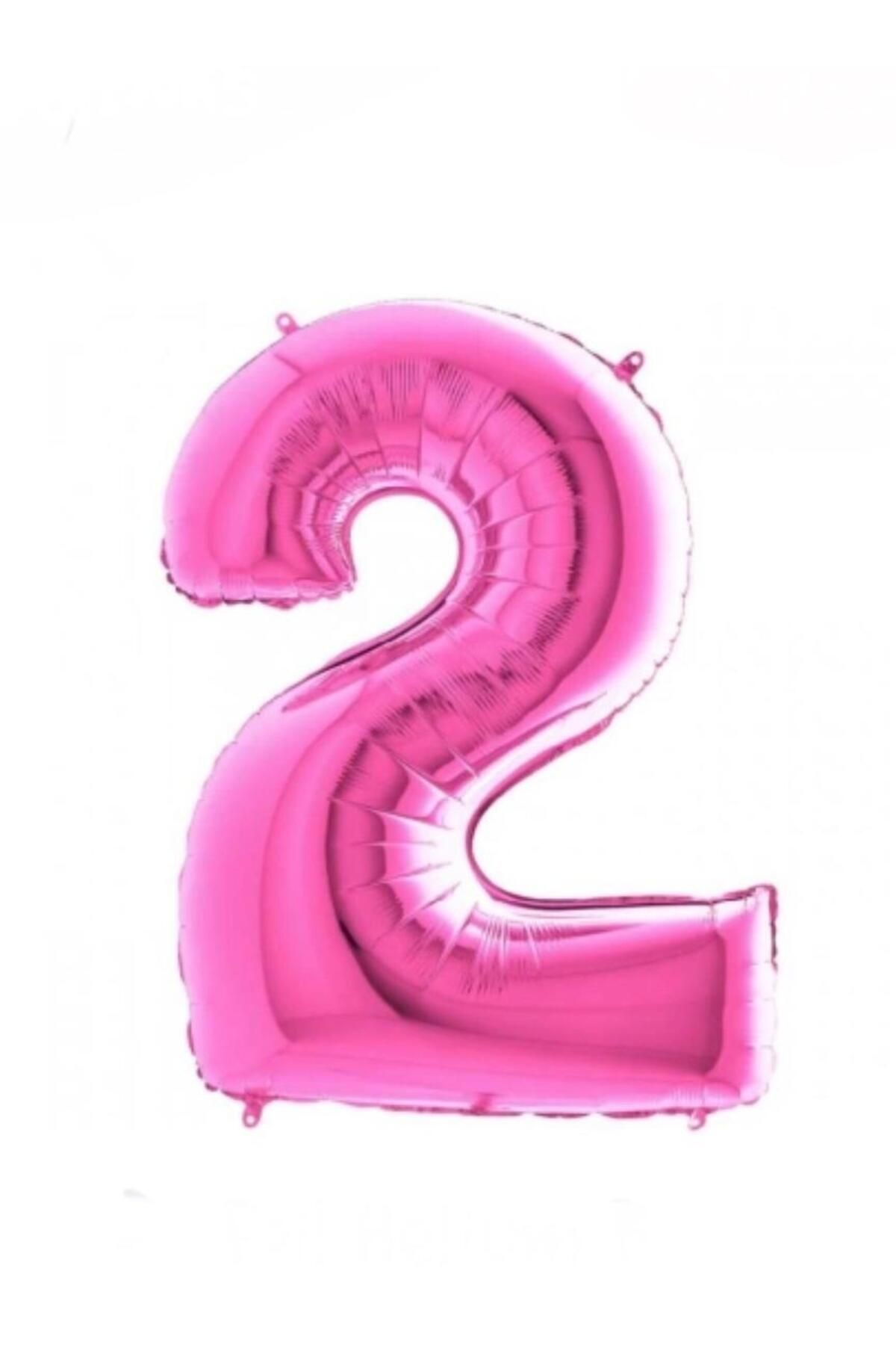 MİNAY 2 RAKAM FOLYO BALON KOYU PEMBE RENK 40" 100cm