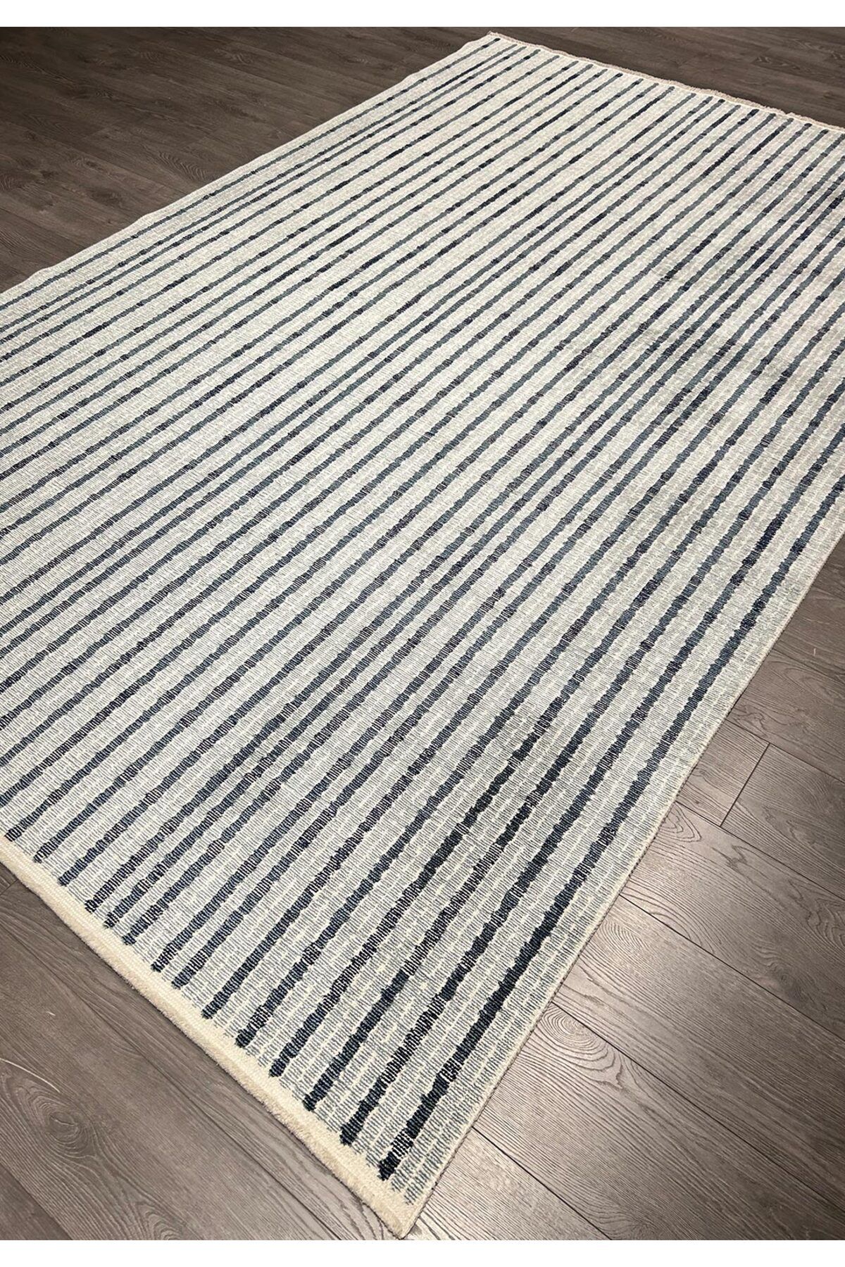 BM Home GLACIER KOYU LACİVERT - MAVİ - BEYAZ 200X300 CM HALI