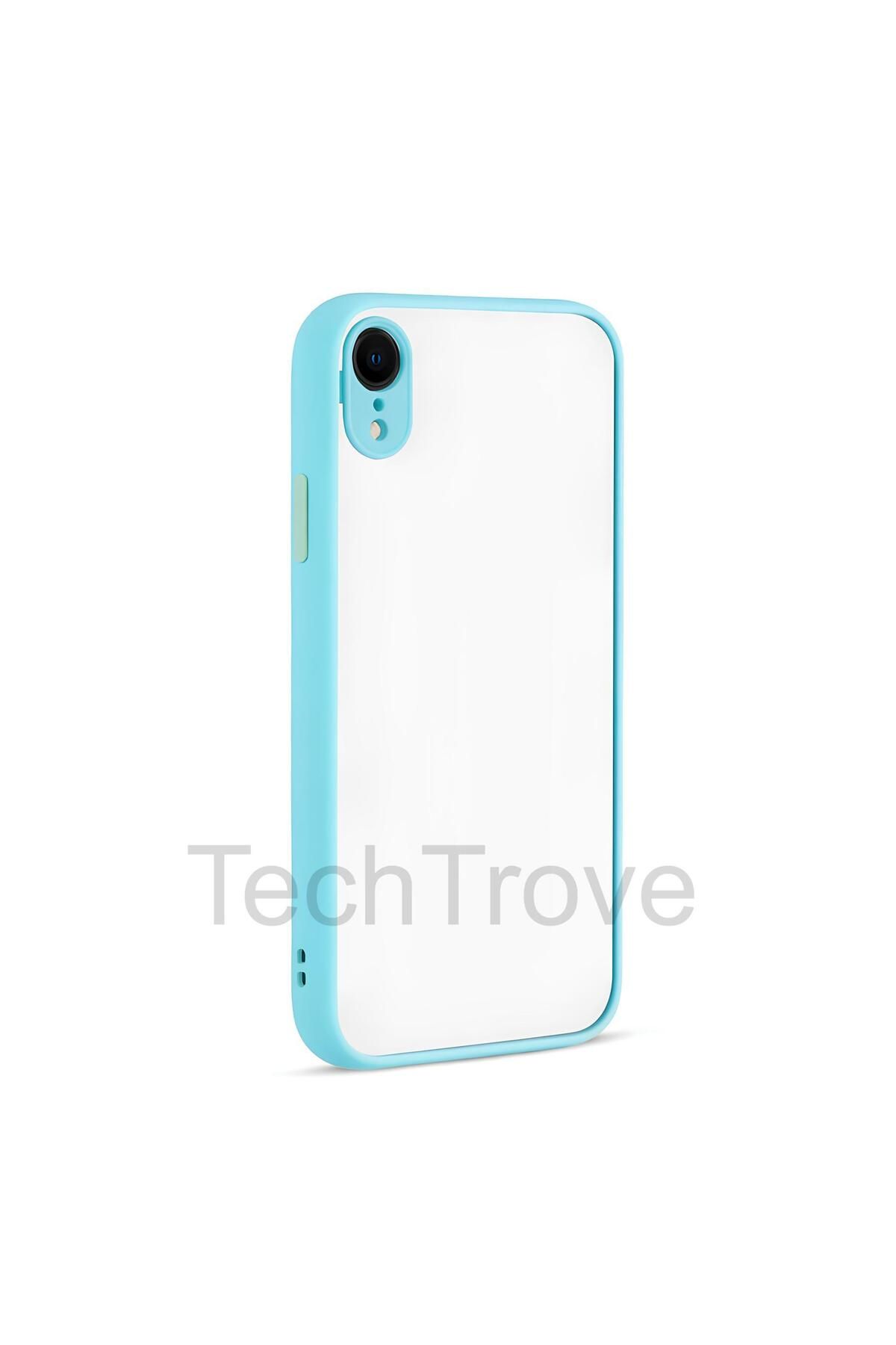 TechTrove Apple iPhone XR 6.1 Kılıf Buzlu Tasarım Kenarları Yumuşak Kamera Koruma Çıkıntılı Kapak