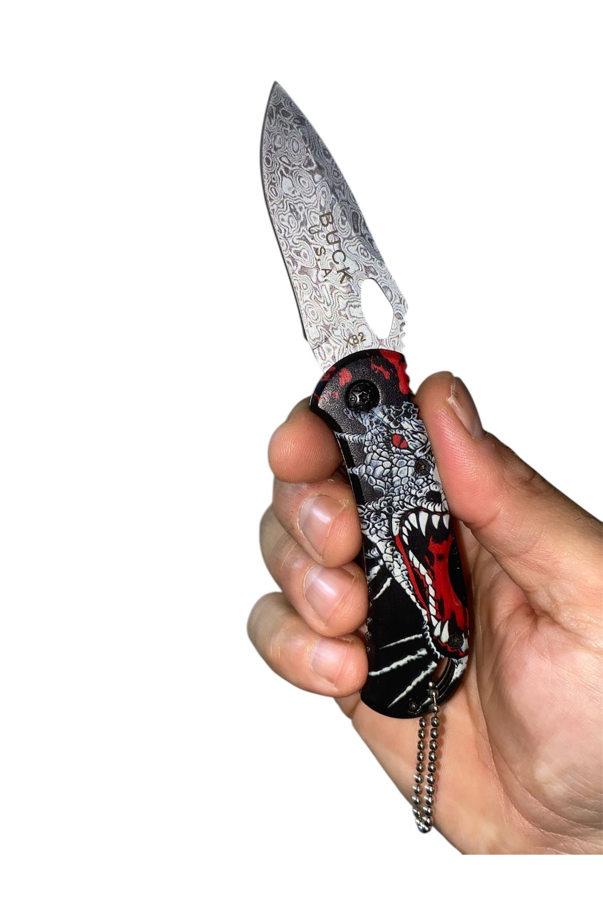 TARIK EXPRESS Buck Damascus Kamp Çakısı 15 Cm