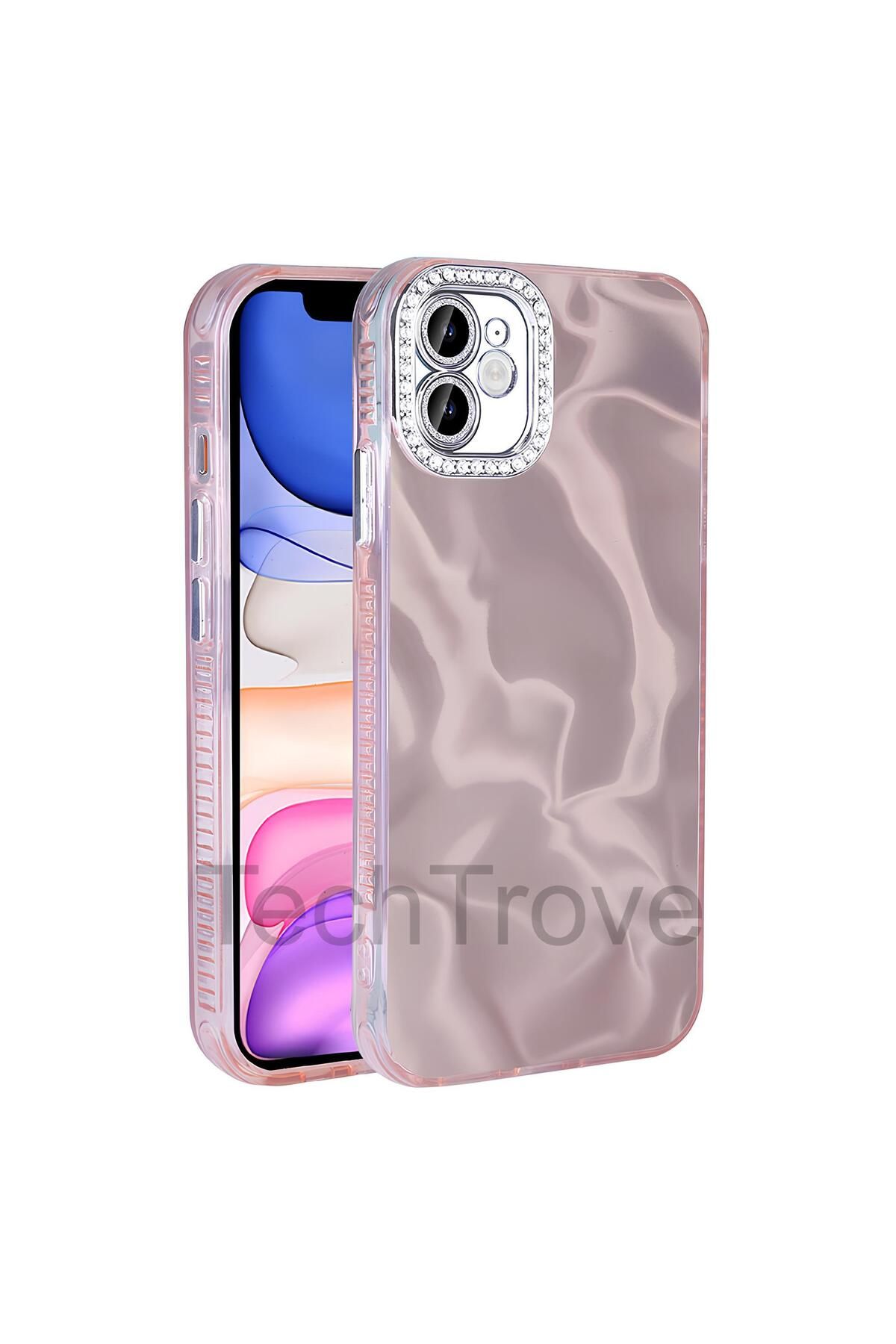 TechTrove Apple iPhone 11 Kılıf Airbagli Parlak Taş Detay Tasarımlı Şık Görünümlü Kapak