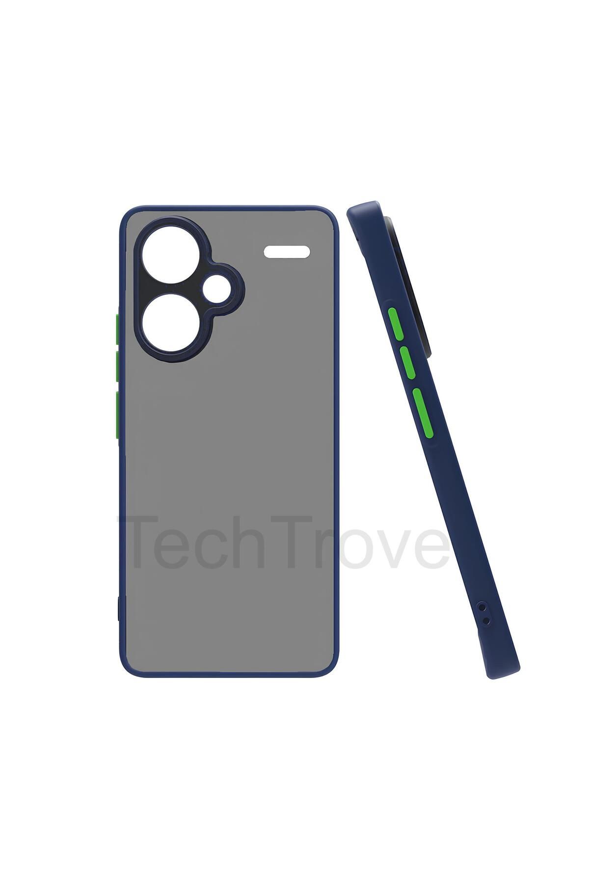 TechTrove Xiaomi Redmi Note 13 Pro Plus 5G Kılıf Buzlu Tasarım Kenarları Yumuşak Kamera Koruma Çıkıntılı Kapak