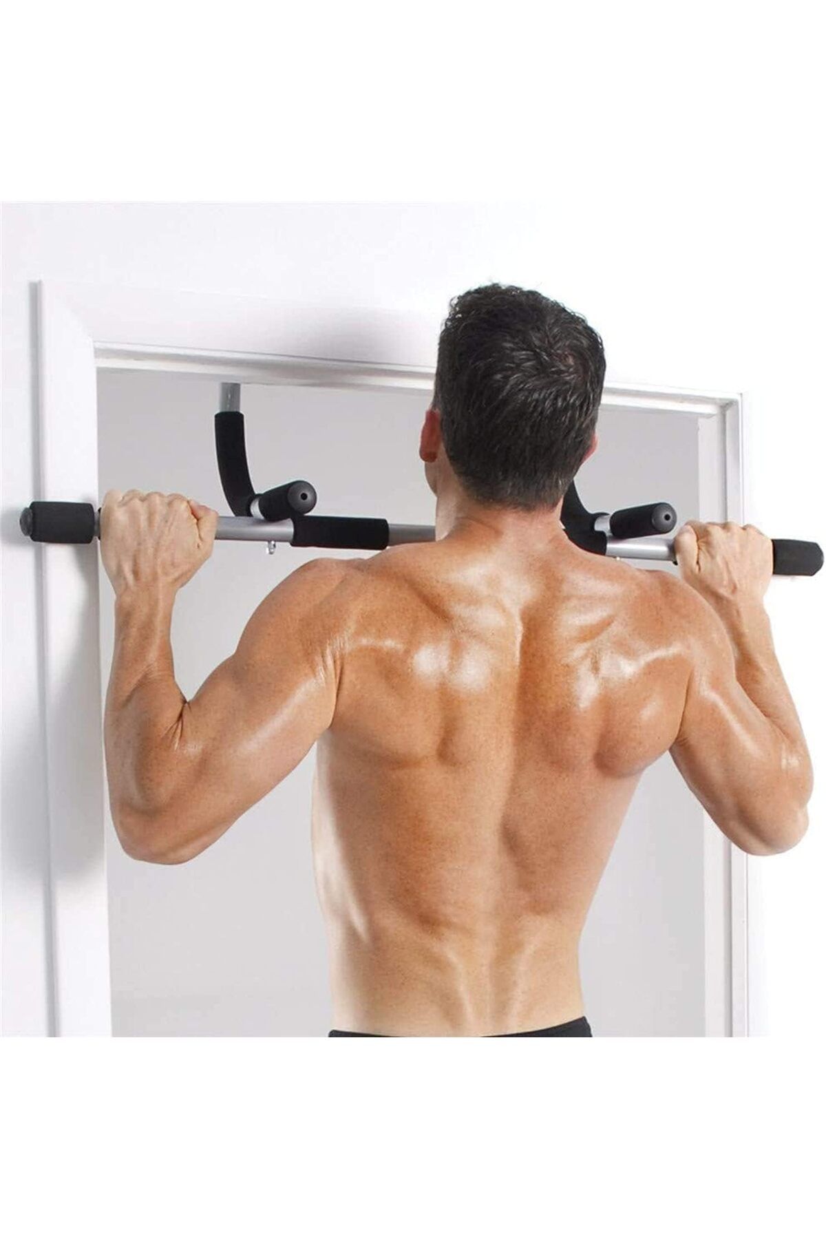 BUNCA-Iron Bar for fitness exercises, muscle building and pull-up exercises. Easy to install anywhere. 3