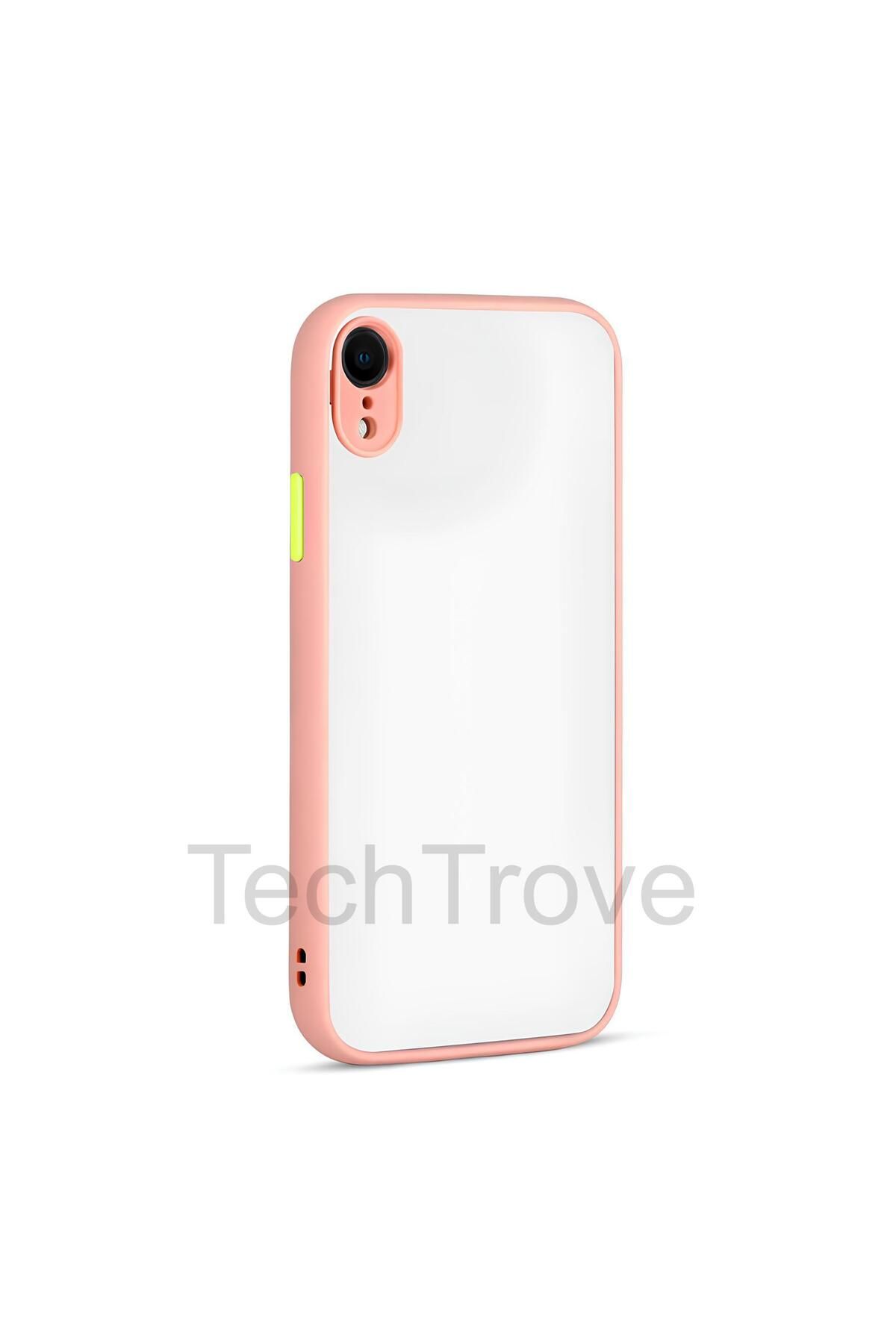 TechTrove Apple iPhone XR 6.1 Kılıf Buzlu Tasarım Kenarları Yumuşak Kamera Koruma Çıkıntılı Kapak