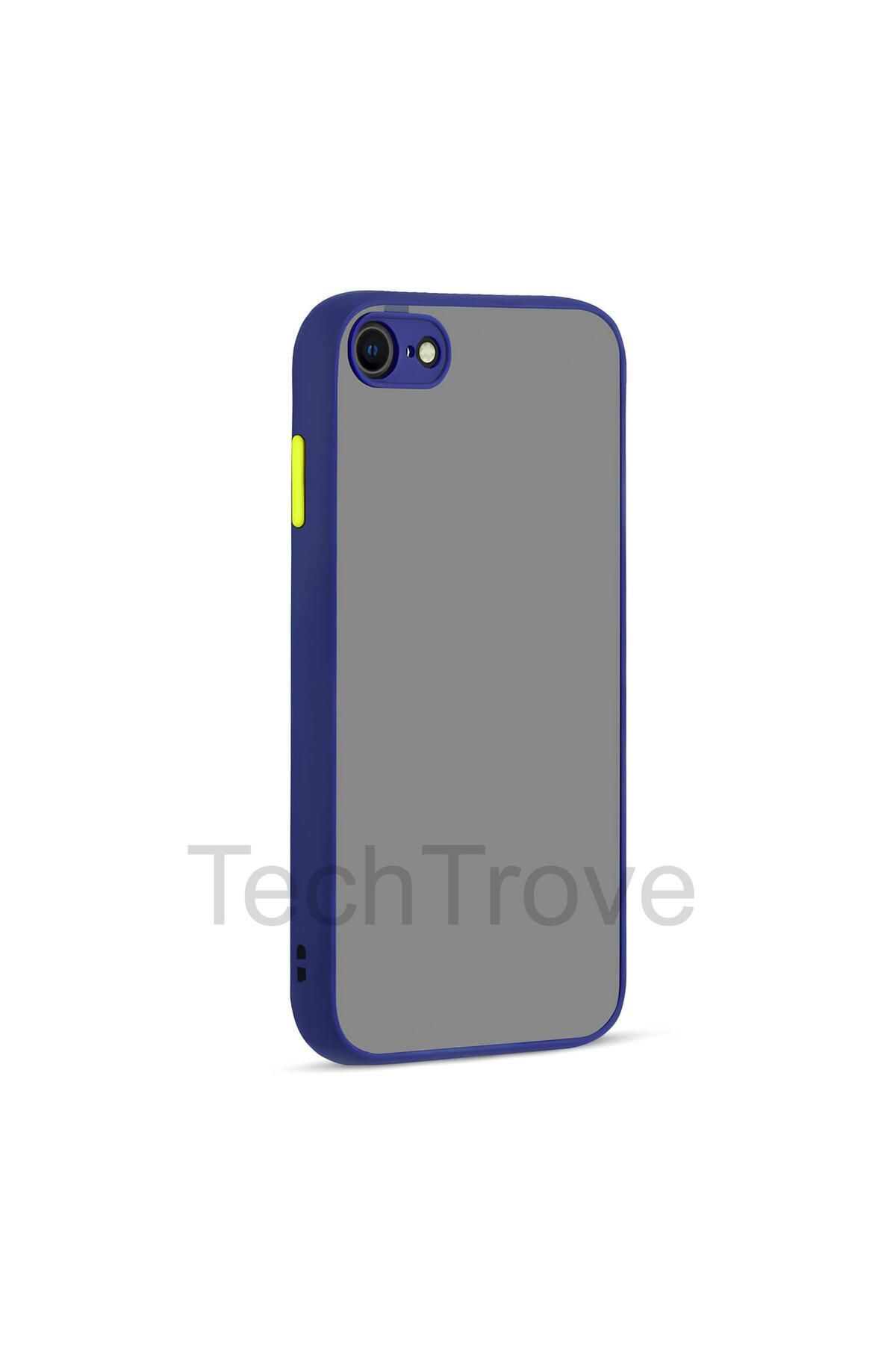 TechTrove Apple iPhone SE 2020 Kılıf Buzlu Tasarım Kenarları Yumuşak Kamera Koruma Çıkıntılı Kapak