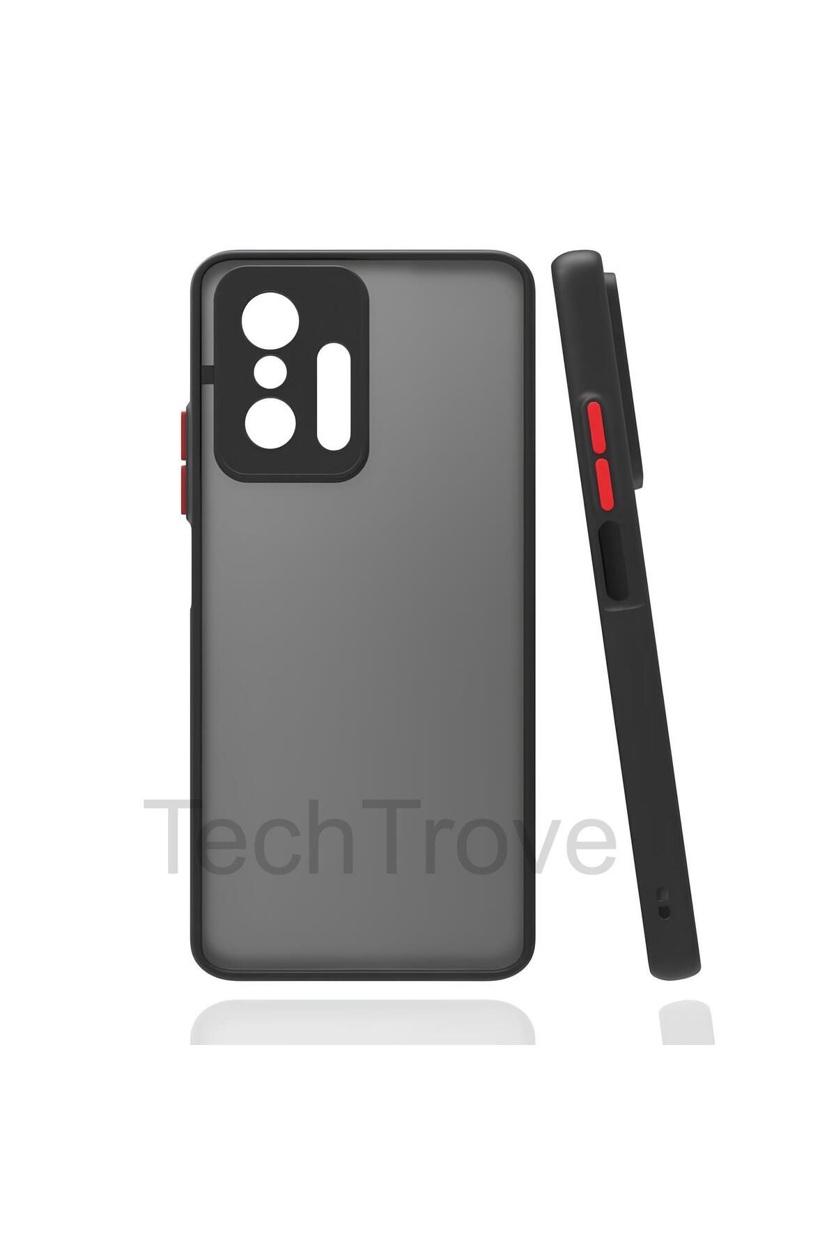 TechTrove Xiaomi Mi 11T 5G Kılıf Buzlu Tasarım Kenarları Yumuşak Kamera Koruma Çıkıntılı Kapak