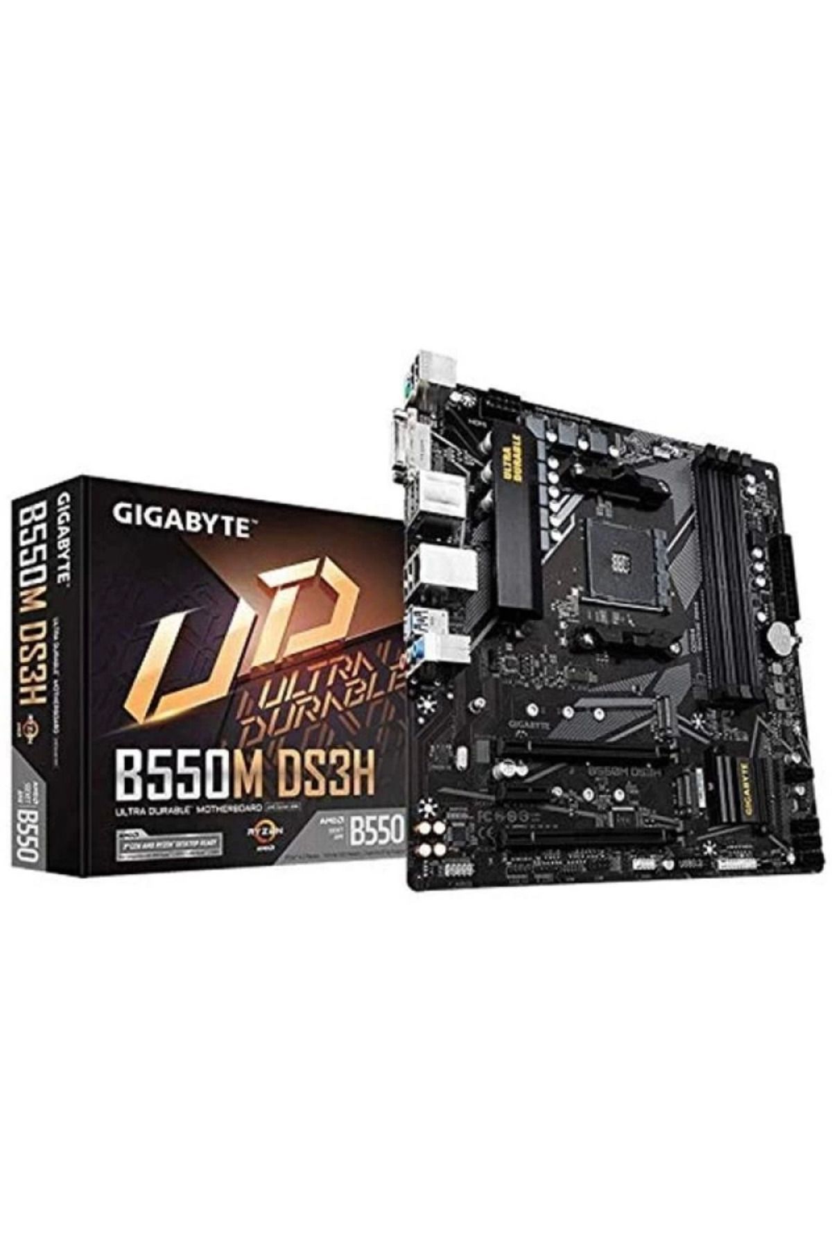 ÖYKÜ VE YİĞİT GIGABYTE B550M-DS3H DDR4 HDMI DVI PCIe 16X v4.0 AM4 mATX