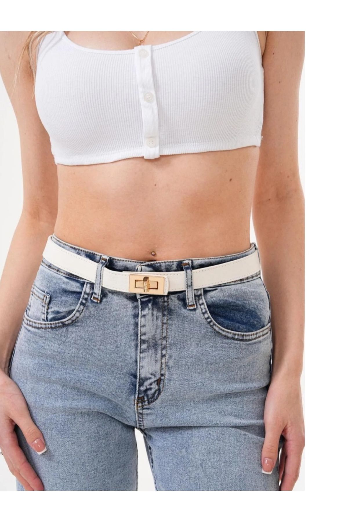 Desre Moda Ayarlanabilir Beden Mekanizmalı Kadın Kemer Pantolon Kemeri Elbise Kemeri Gömlek Kemeri