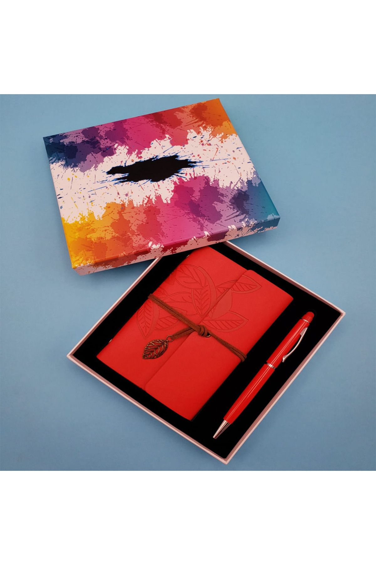 Skygo Kalem Defter Hediyelik Set Kırmızı
