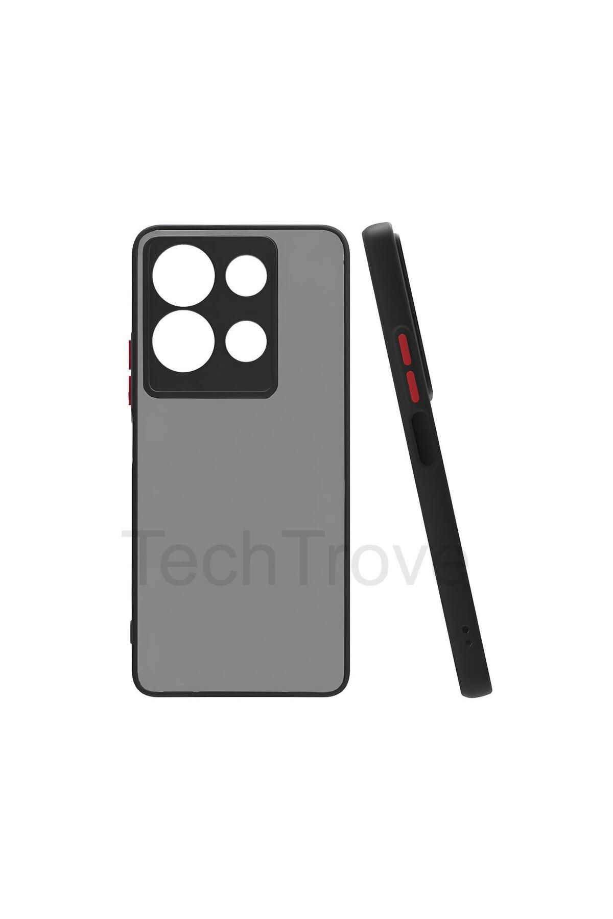 TechTrove İnfinix Note 30 5G Kılıf Buzlu Tasarım Kenarları Yumuşak Kamera Koruma Çıkıntılı Kapak