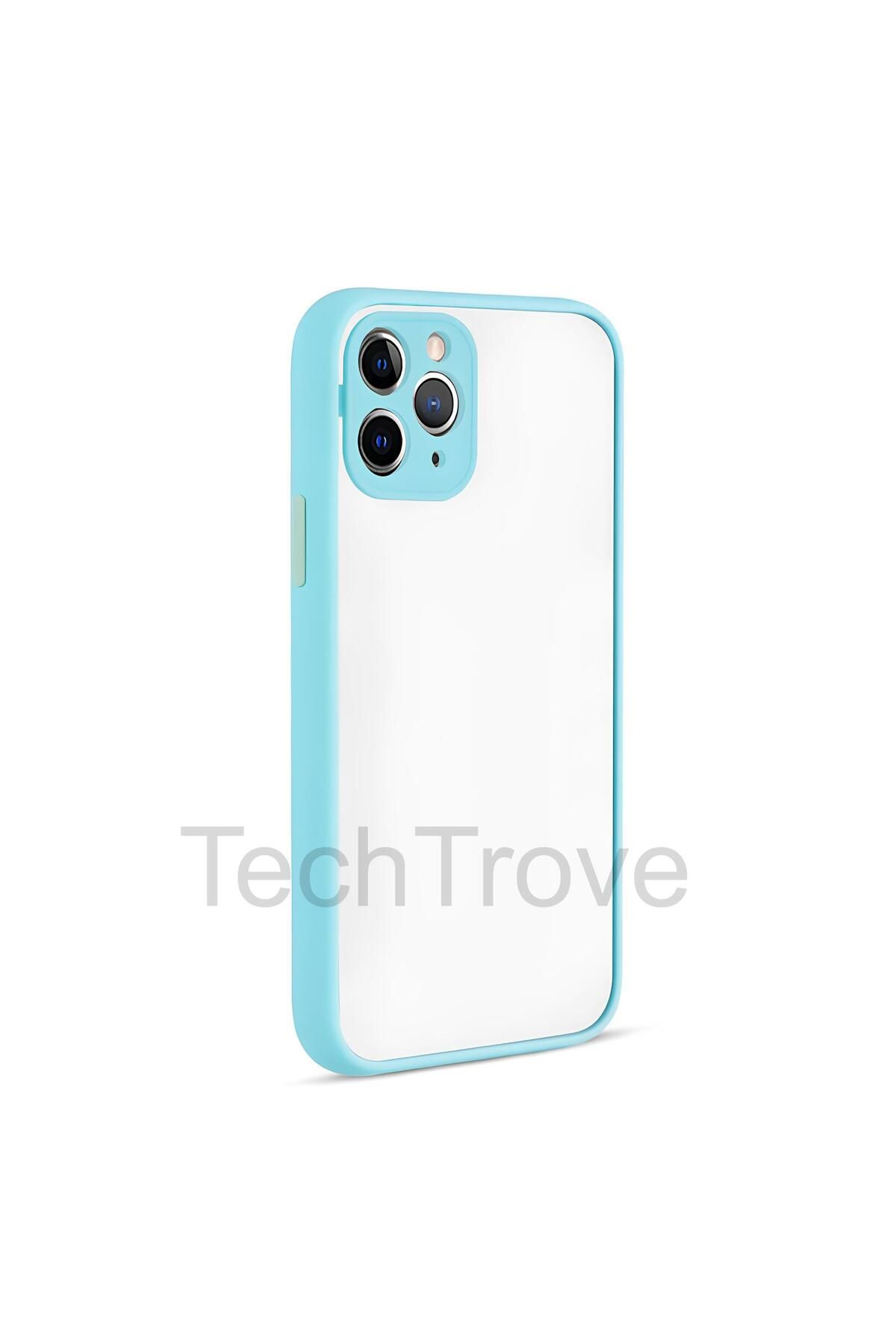 TechTrove Apple iPhone 12 Pro Max Kılıf Buzlu Tasarım Kenarları Yumuşak Kamera Koruma Çıkıntılı Kapak