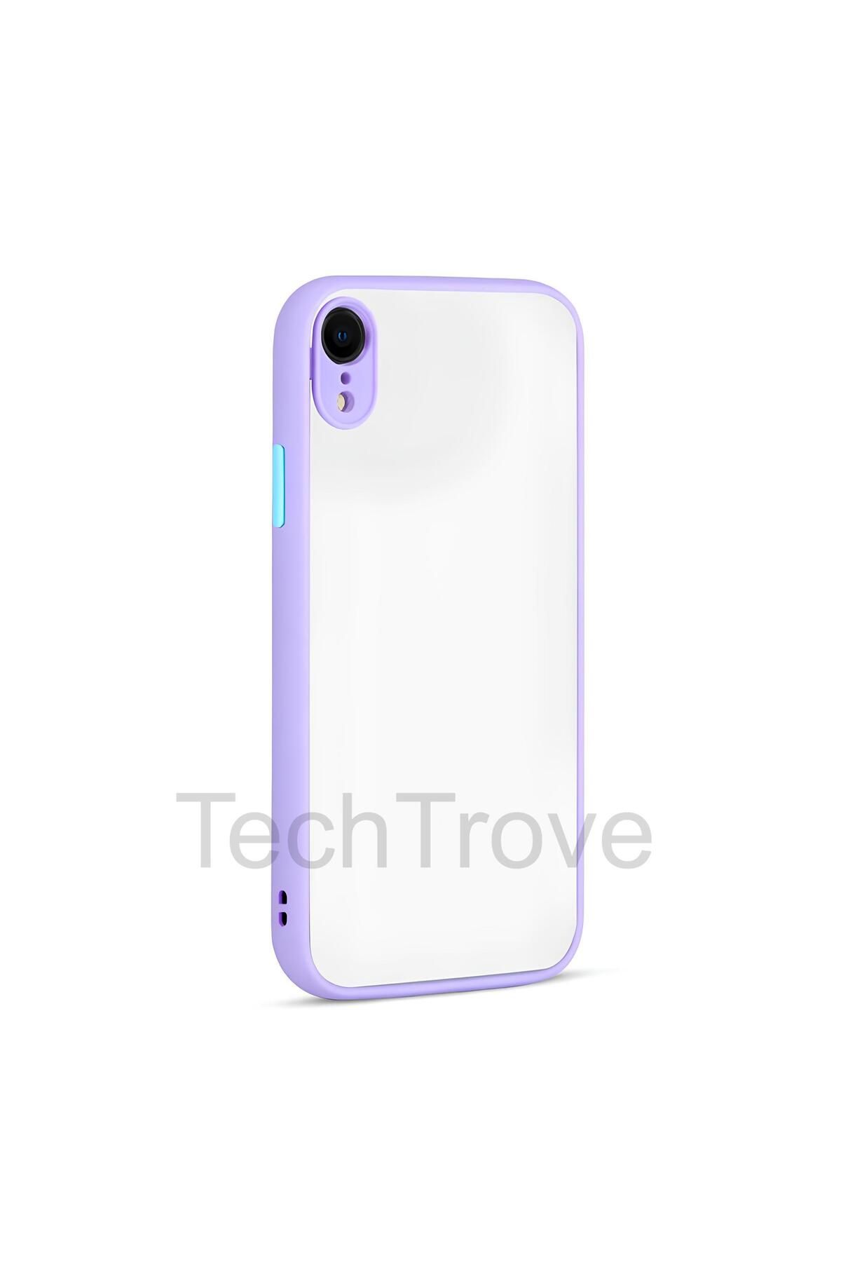 TechTrove Apple iPhone XR 6.1 Kılıf Buzlu Tasarım Kenarları Yumuşak Kamera Koruma Çıkıntılı Kapak