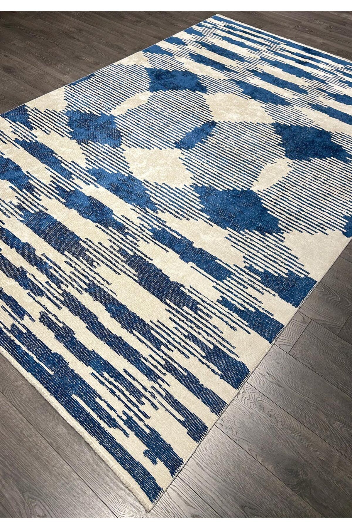 BM Home HUB LACİVERT - EKRU 200X300 CM HALI