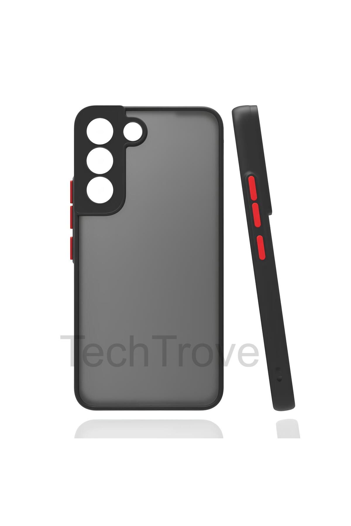 TechTrove Samsung Galaxy S22 Plus Kılıf Buzlu Tasarım Kenarları Yumuşak Kamera Koruma Çıkıntılı Kapak