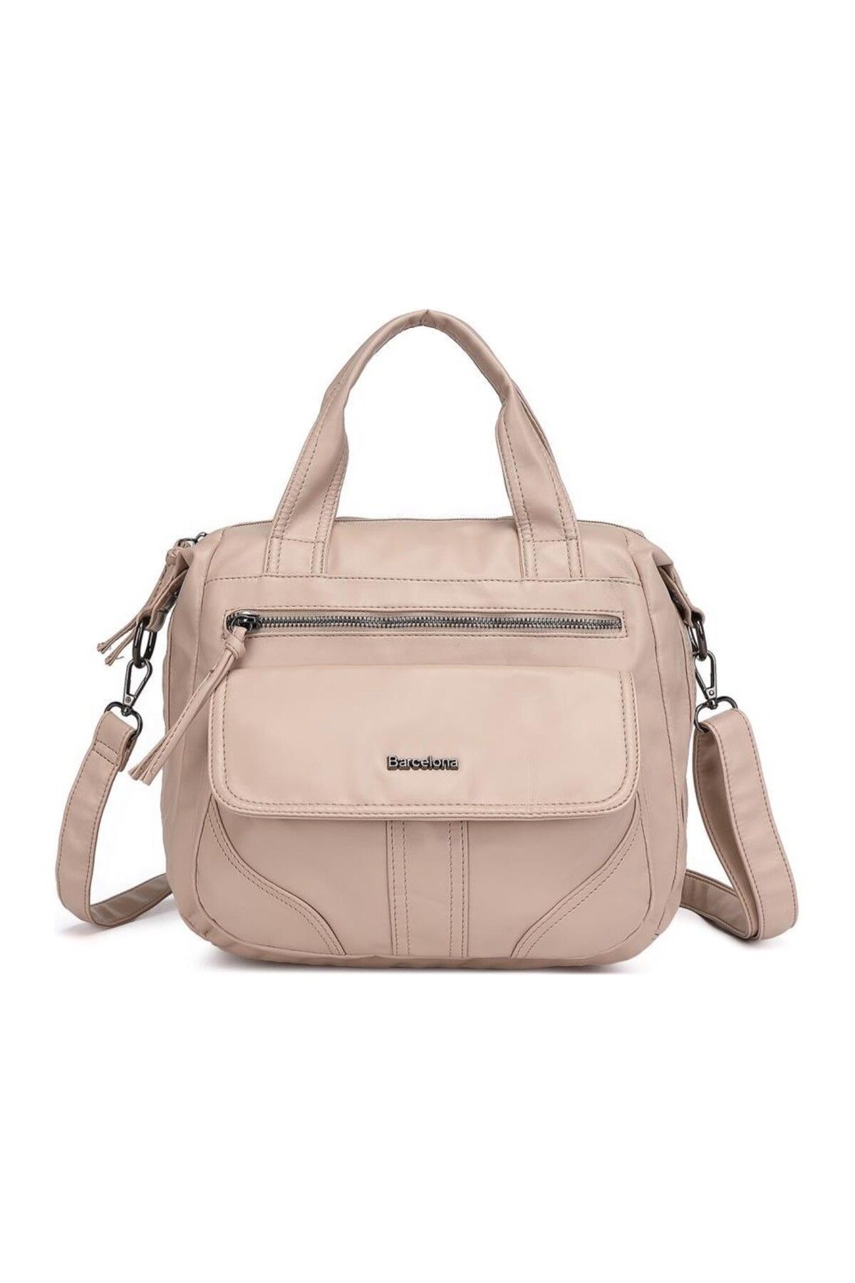 SMART BAGS BARCELONA YIKAMA DERİ OMUZ ASKILI SOFT KADIN ÇANTASI