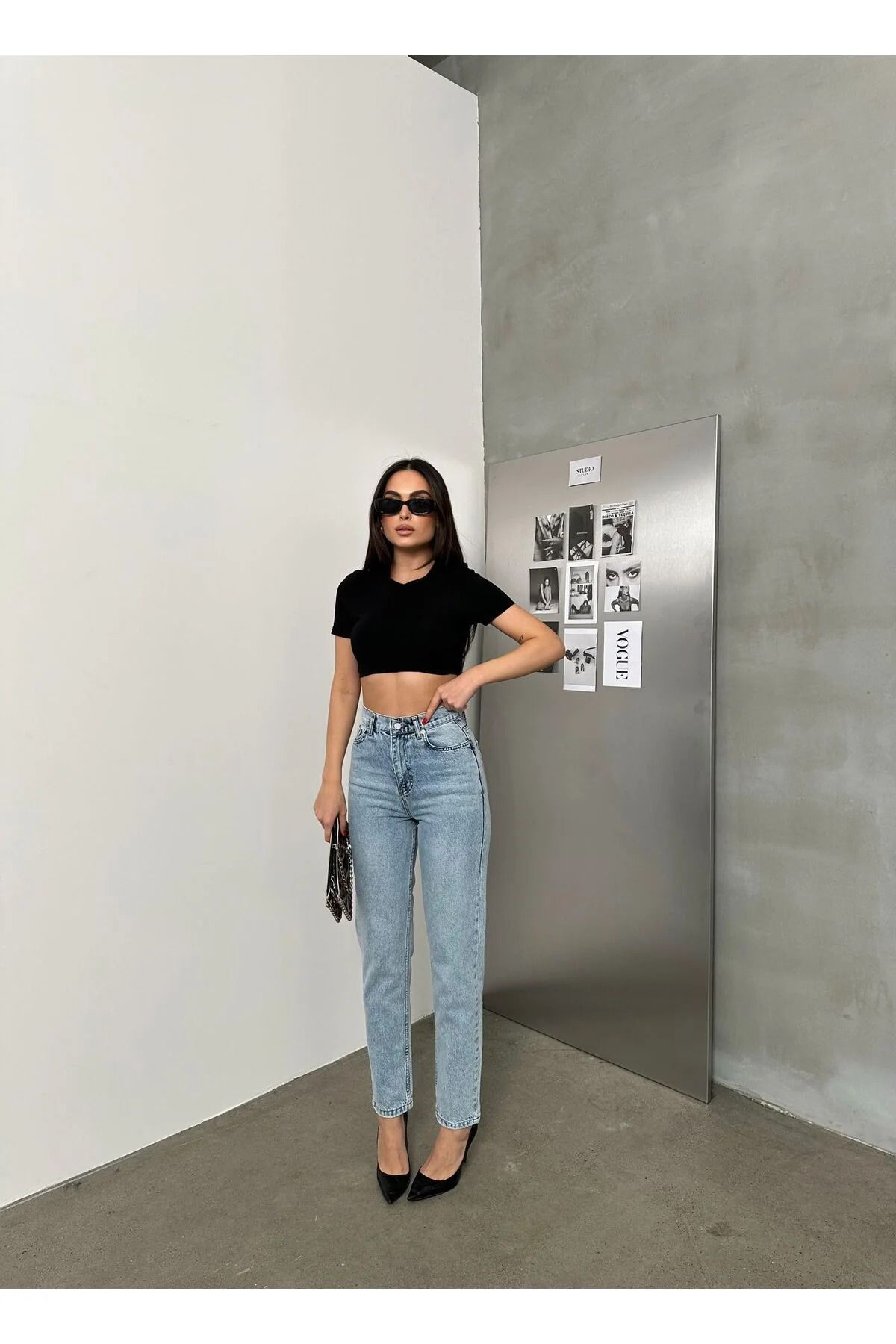 HANUİKİ Mom Jeans Pantolon
