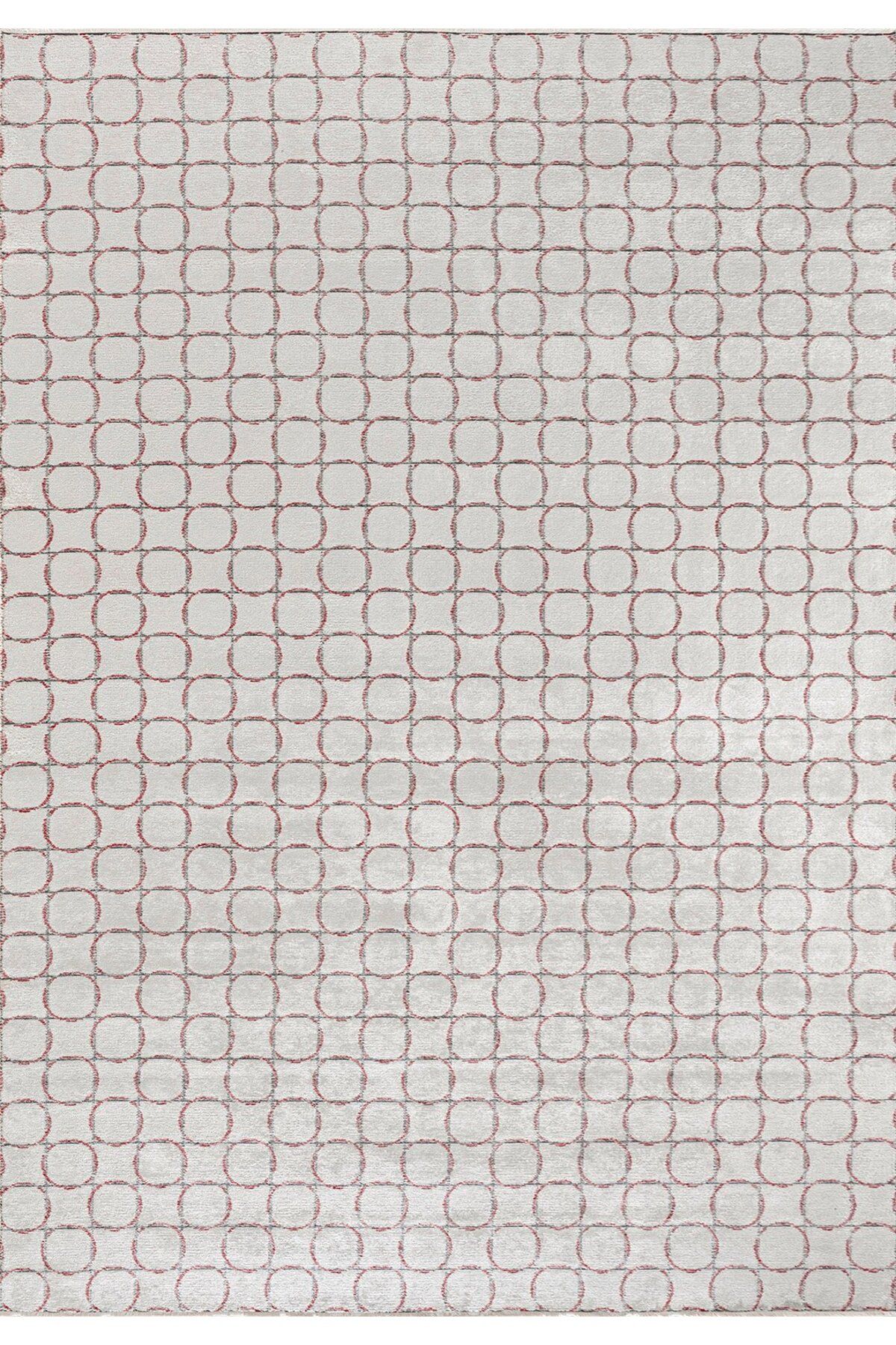 BM Home EQUINOX KÖMÜR - KIRMIZI - EKRU 200X300 CM HALI