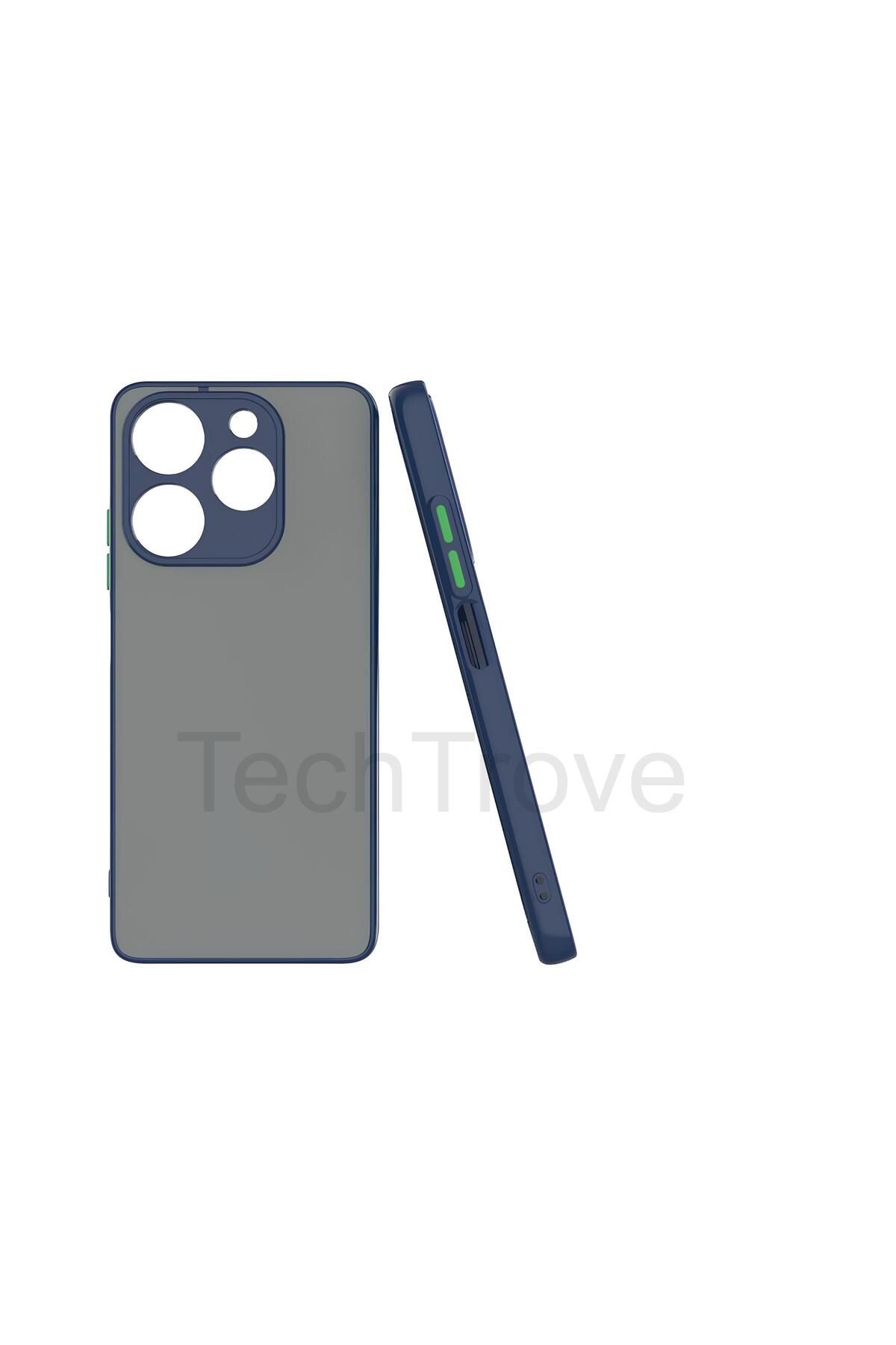 TechTrove Tecno Spark 10 Pro Kılıf Buzlu Tasarım Kenarları Yumuşak Kamera Koruma Çıkıntılı Kapak