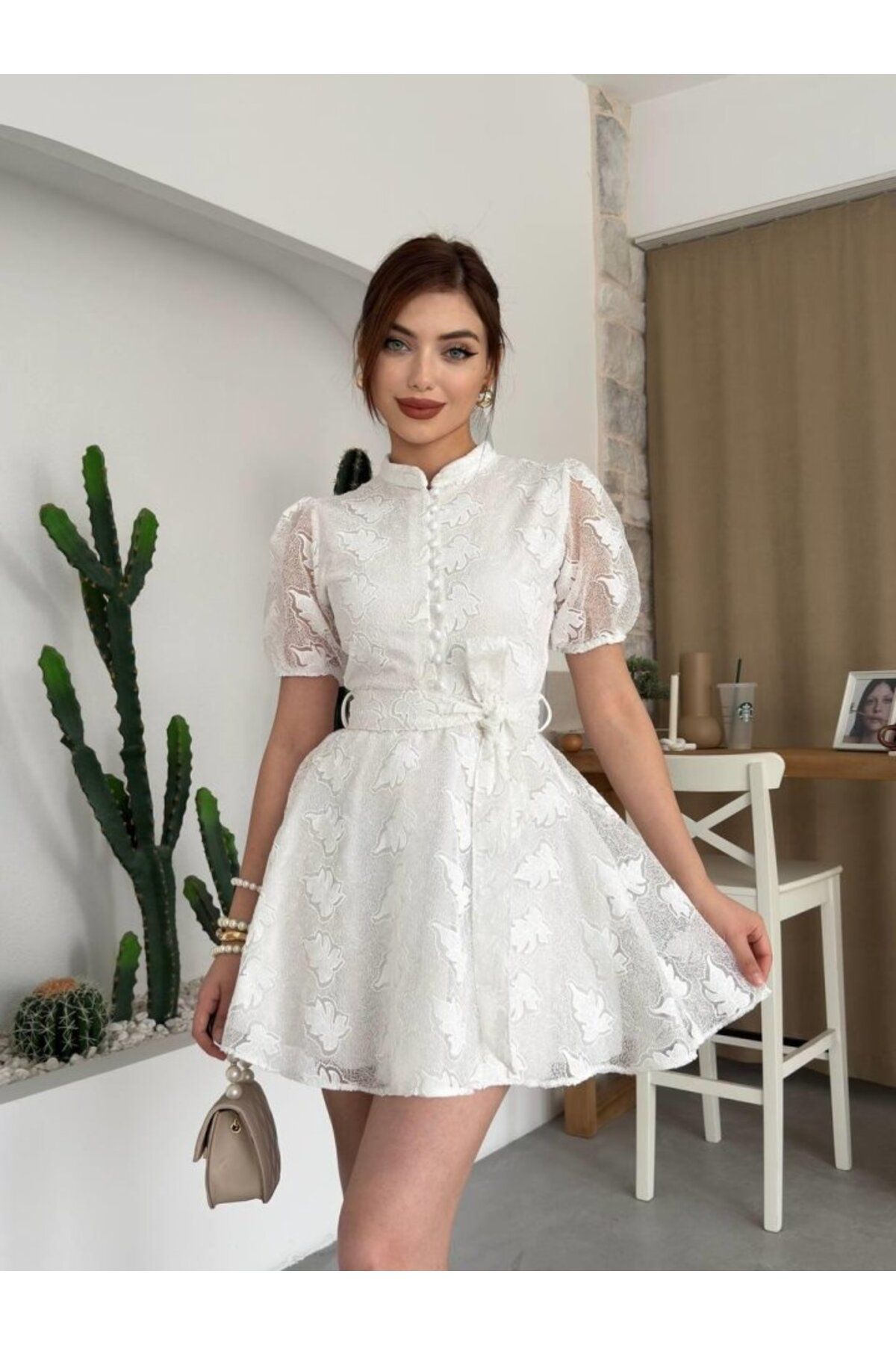 Rep la Shine Erwa Kemer Detaylı Elbise