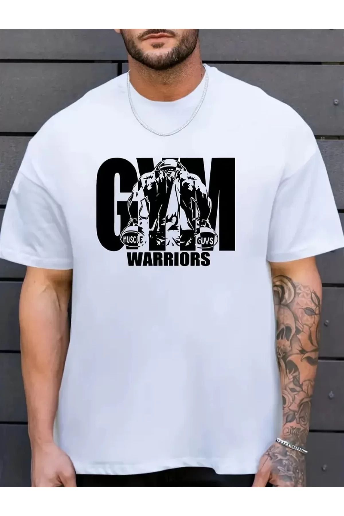 BBbutik GYM Baskılı Sporcu Oversize Tişört