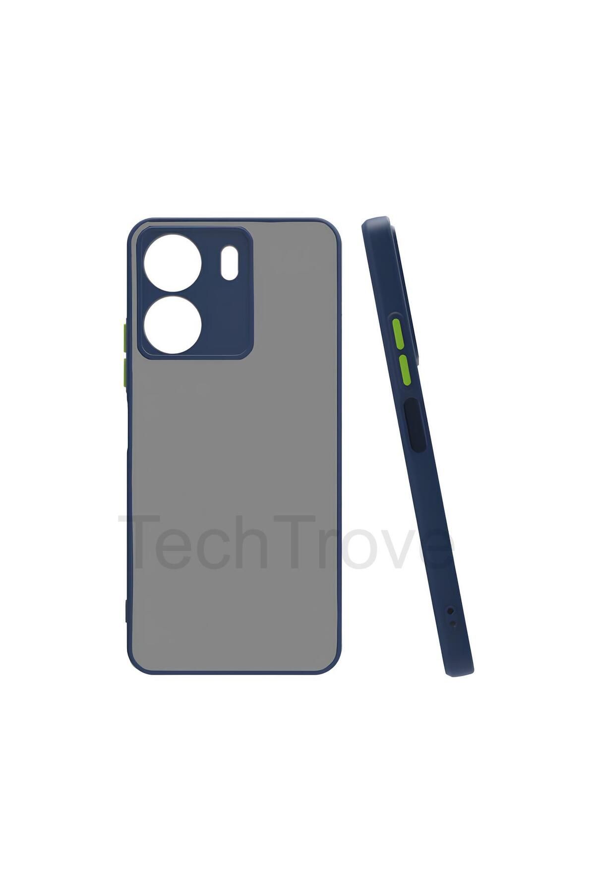 TechTrove Xiaomi Poco C65 Kılıf Buzlu Tasarım Kenarları Yumuşak Kamera Koruma Çıkıntılı Kapak