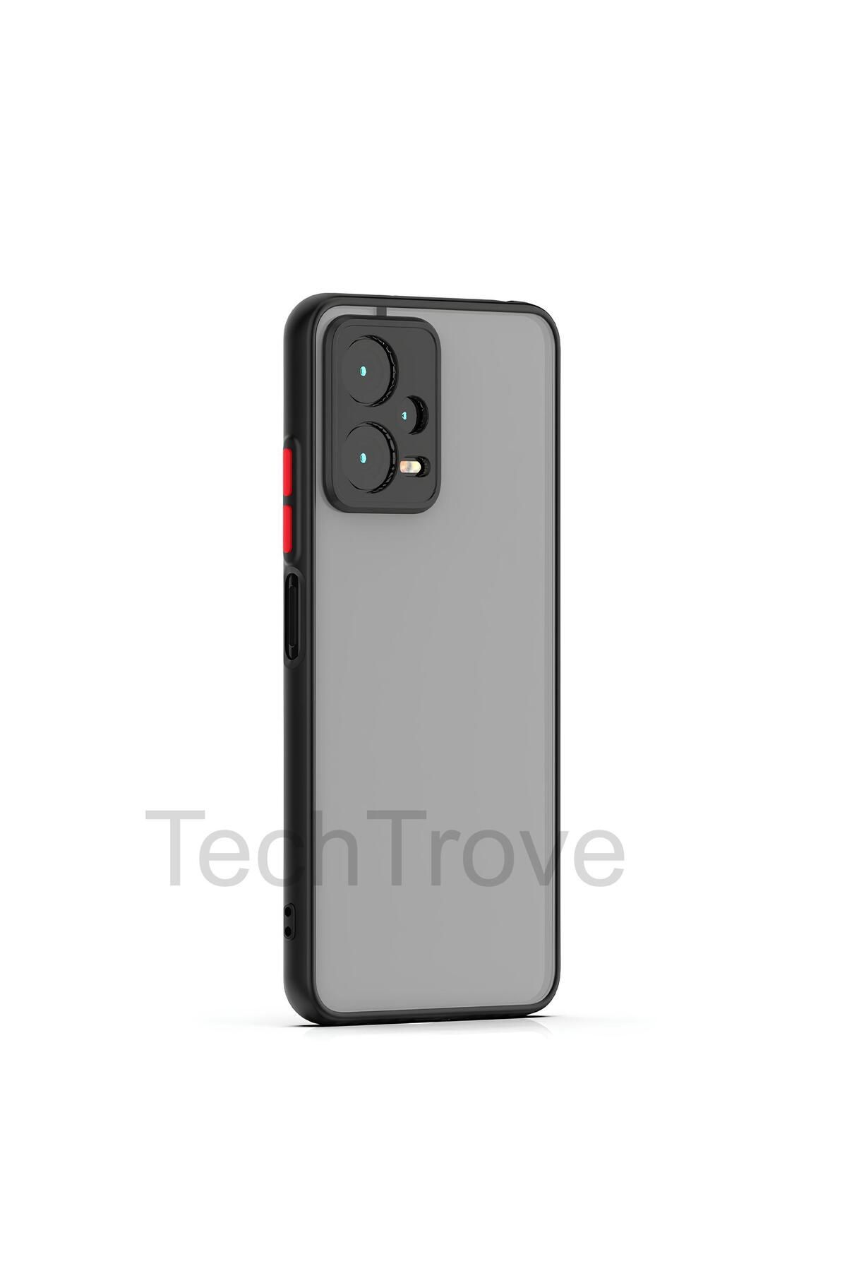 TechTrove Xiaomi Redmi Note 12 Pro 5G Kılıf Buzlu Tasarım Kenarları Yumuşak Kamera Koruma Çıkıntılı Kapak