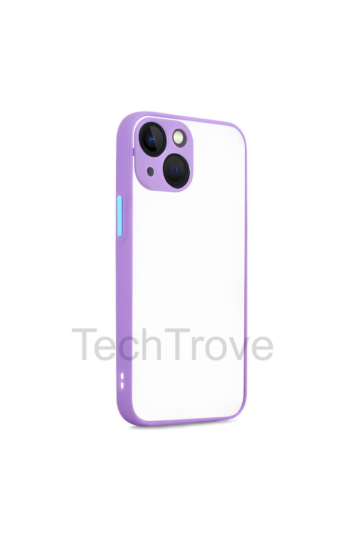 TechTrove Apple iPhone 13 Kılıf Buzlu Tasarım Kenarları Yumuşak Kamera Koruma Çıkıntılı Kapak