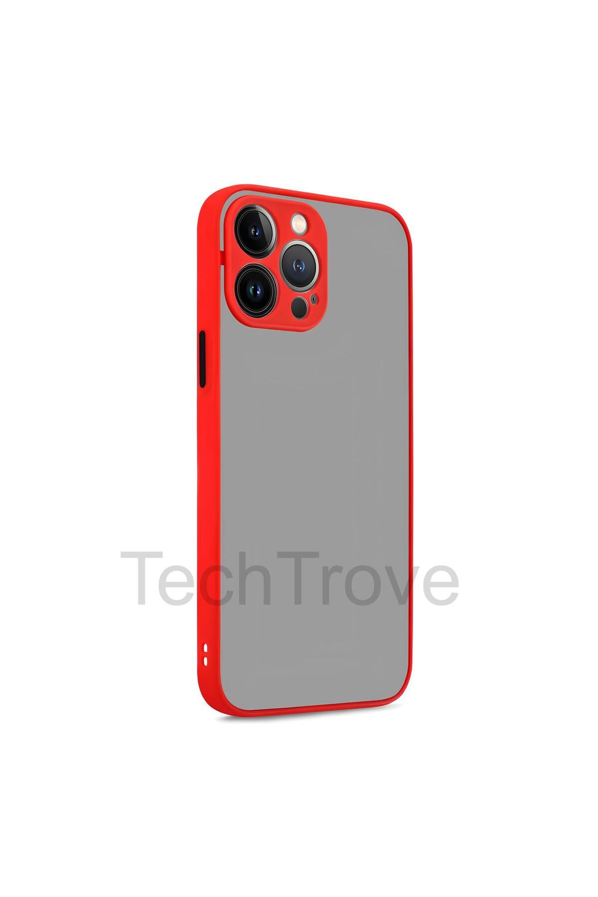 TechTrove Apple iPhone 13 Pro Max Kılıf Buzlu Tasarım Kenarları Yumuşak Kamera Koruma Çıkıntılı Kapak