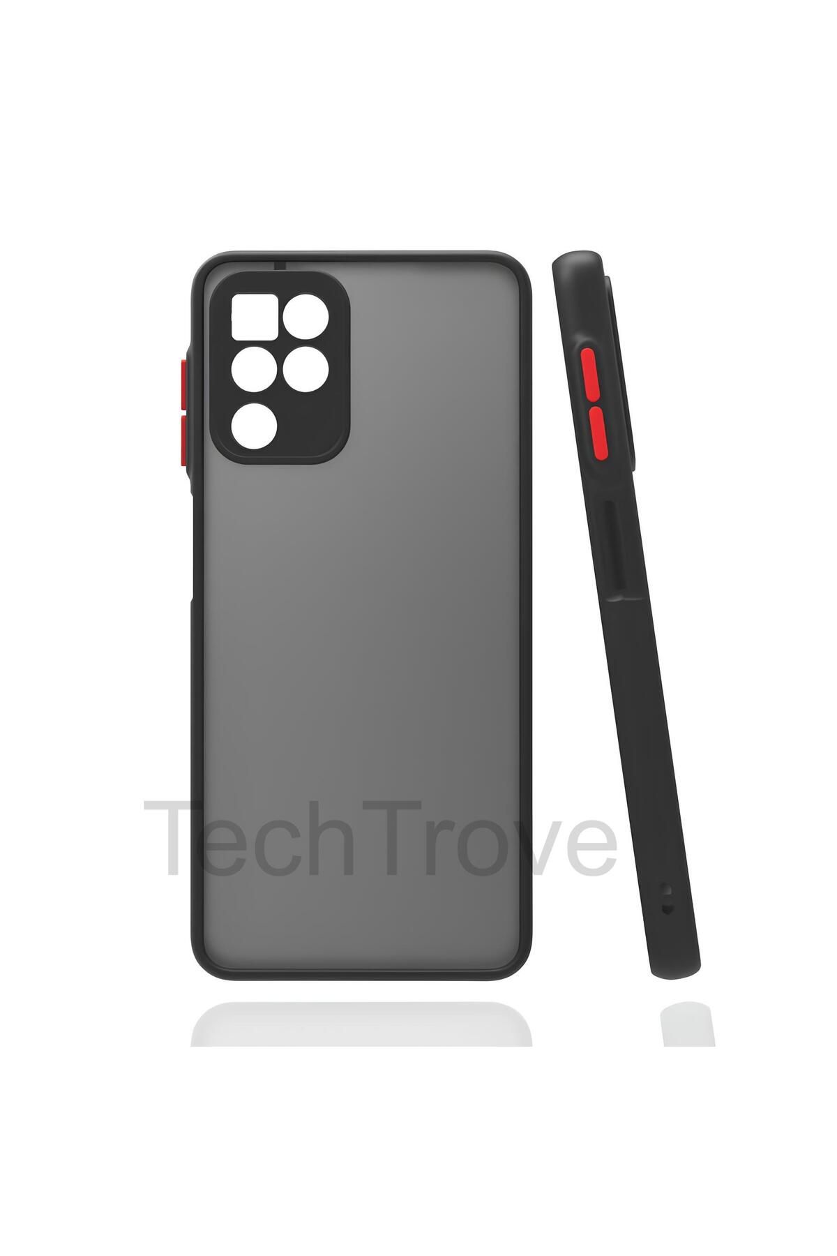 TechTrove Samsung Galaxy A22 4G Kılıf Buzlu Tasarım Kenarları Yumuşak Kamera Koruma Çıkıntılı Kapak