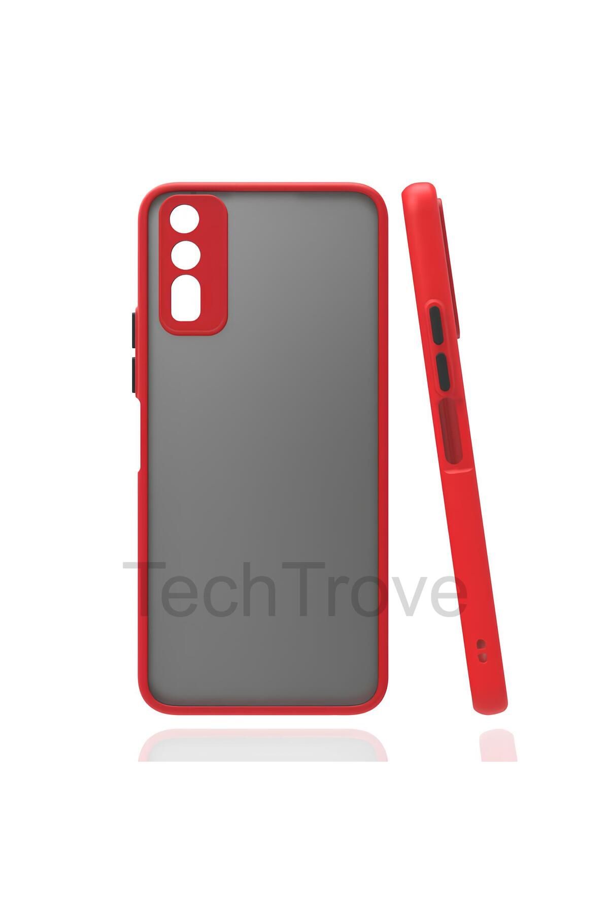 TechTrove Vivo Y20S Kılıf Buzlu Tasarım Kenarları Yumuşak Kamera Koruma Çıkıntılı Kapak