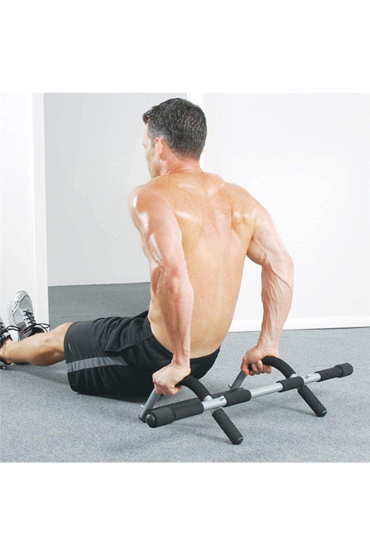 BUNCA-Iron Bar for fitness exercises, muscle building and pull-up exercises. Easy to install anywhere. 4