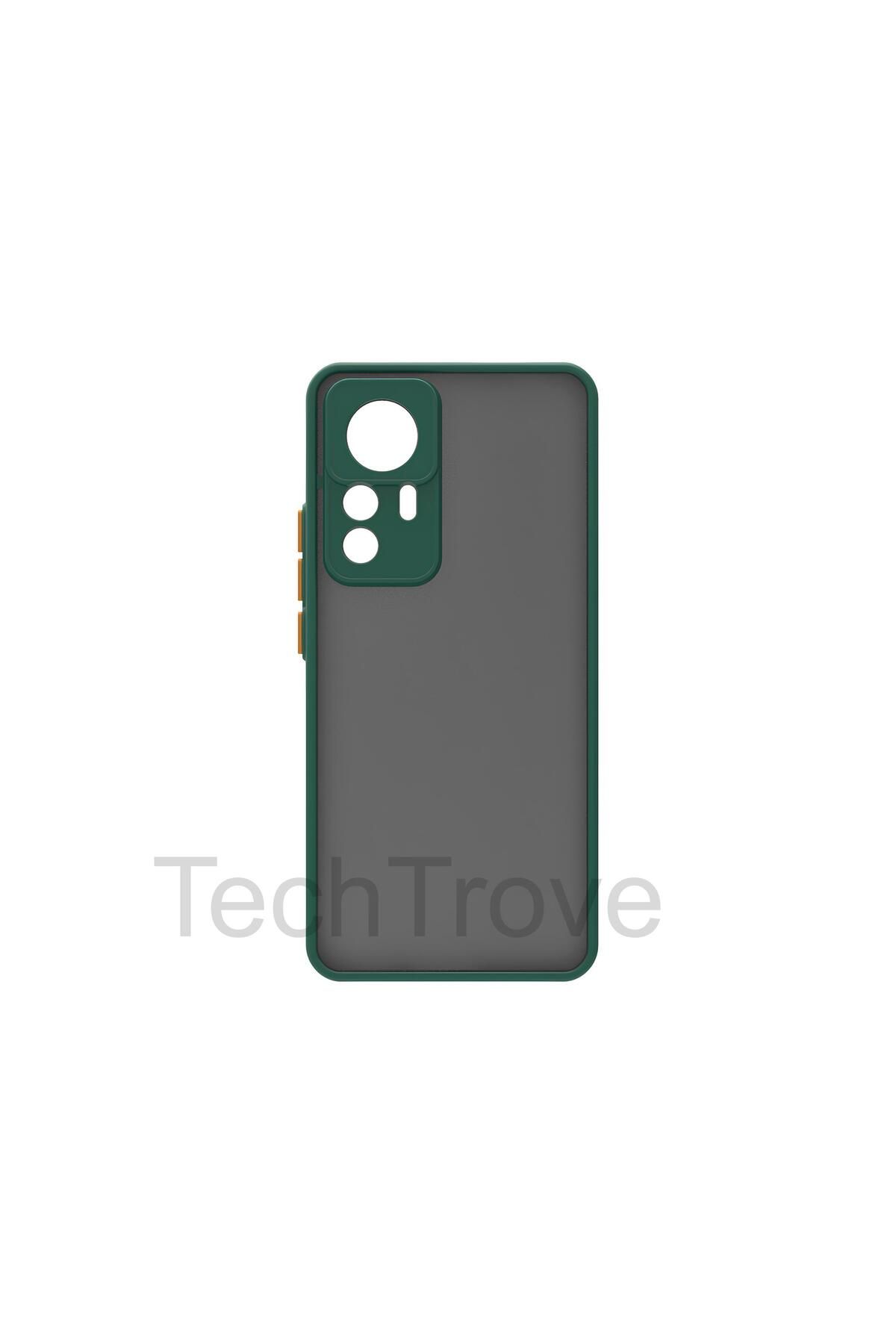 TechTrove Xiaomi Mi 12T Pro Kılıf Buzlu Tasarım Kenarları Yumuşak Kamera Koruma Çıkıntılı Kapak