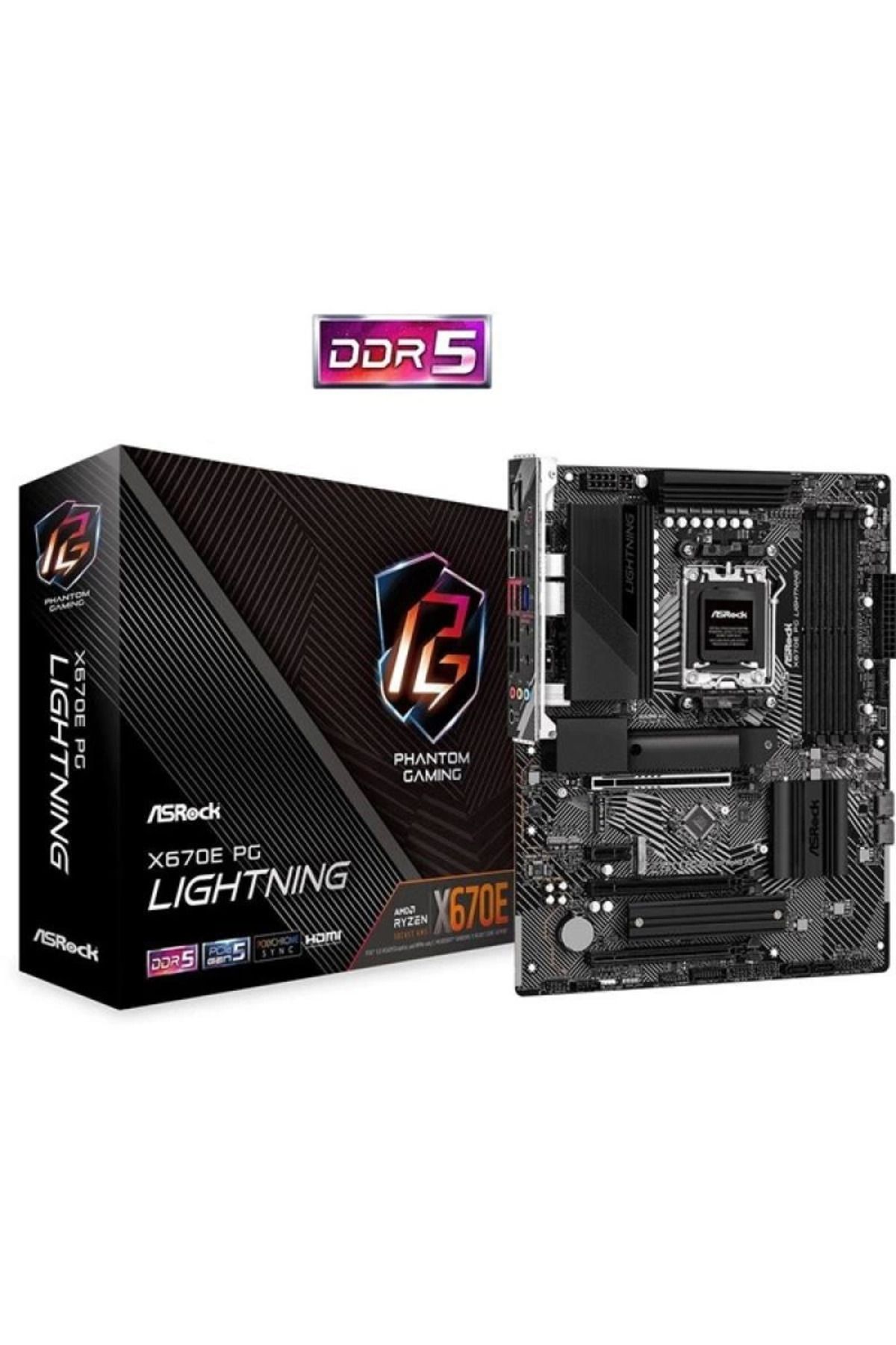 ÖYKÜ VE YİĞİT ASROCK X670e PG LIGHTNING DDR5 HDMI-DP PCIE 5.0 AM5 ATX